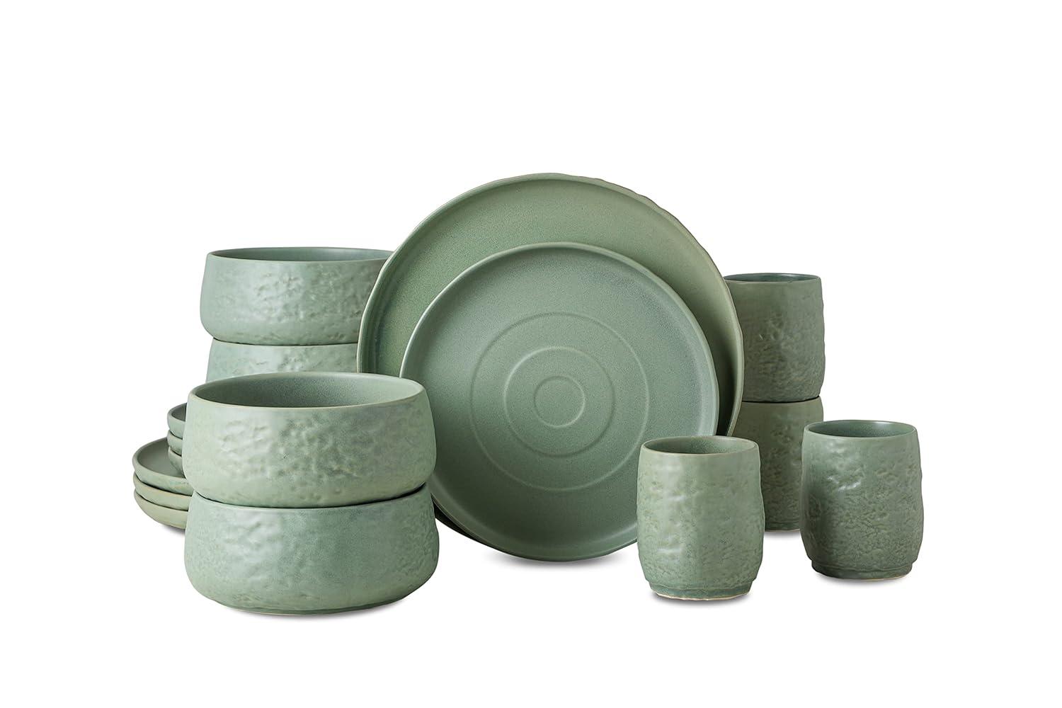 Shosai Stone by Mercer Project Shosai 16-Piece Dinnerware Set Stoneware