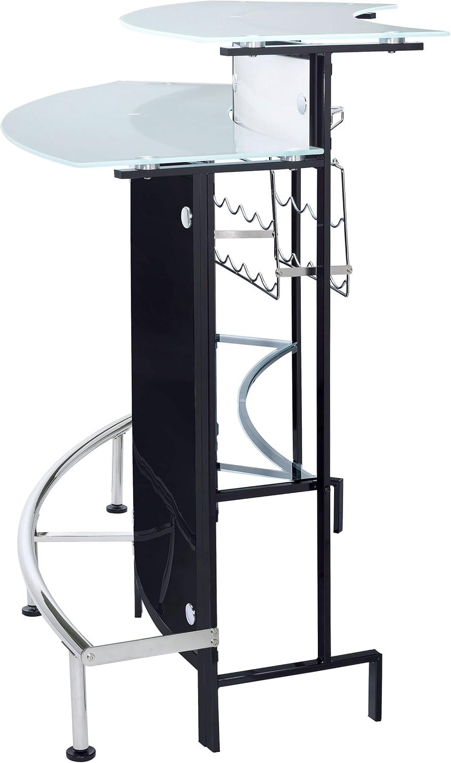 Coaster Company Contemporary Bar Table, Chrome/Black