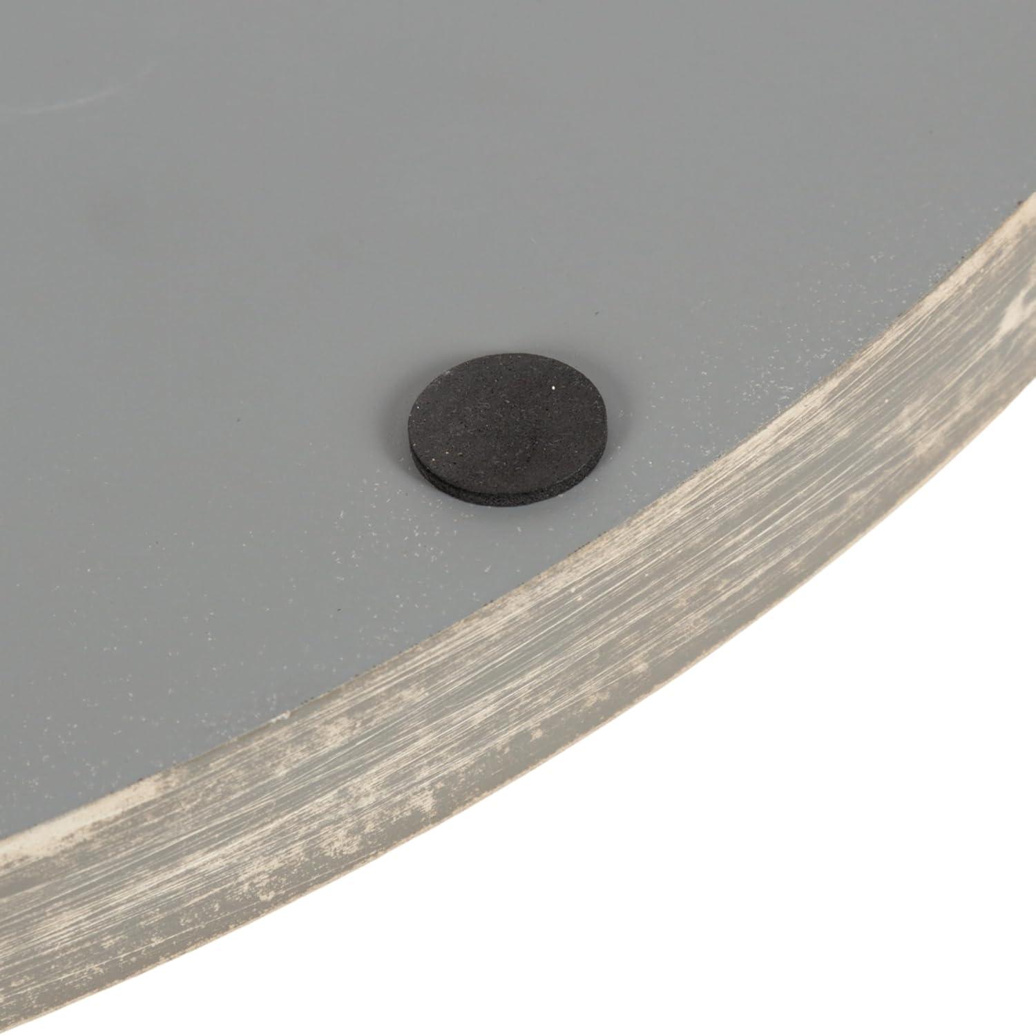 Kate and Laurel Bruillet Farmhouse Wood Round Ottoman Tray, 24 x 22, Rustic Brown, Circle Coffee Table Tray for Living Room Decor or Large Serving Tray