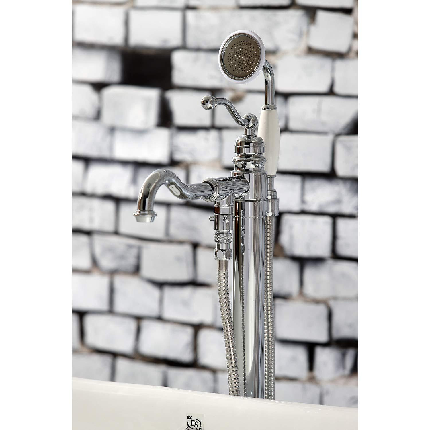Kingston Brass English Country Single-Handle 1-Hole Freestanding Tub Faucet with Hand Shower