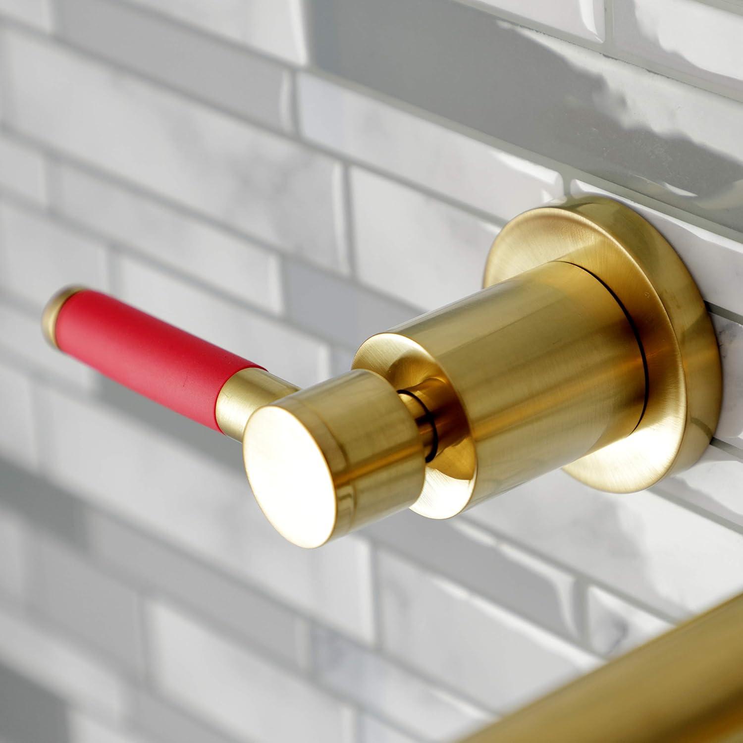 Kingston Brass Kaiser Two-Handle 3-Hole Wall Mount Bathroom Faucet