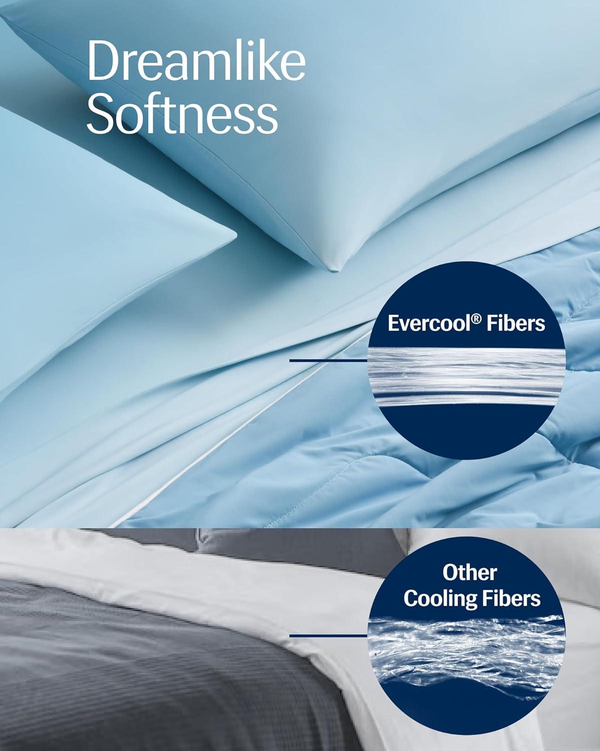 REST REST Evercool Award-Winning Cooling Comforter – Ultra Soft, Breathable, Lightweight, Hypoallergenic, All-Season Comforter for Hot Sleepers, Machine Washable