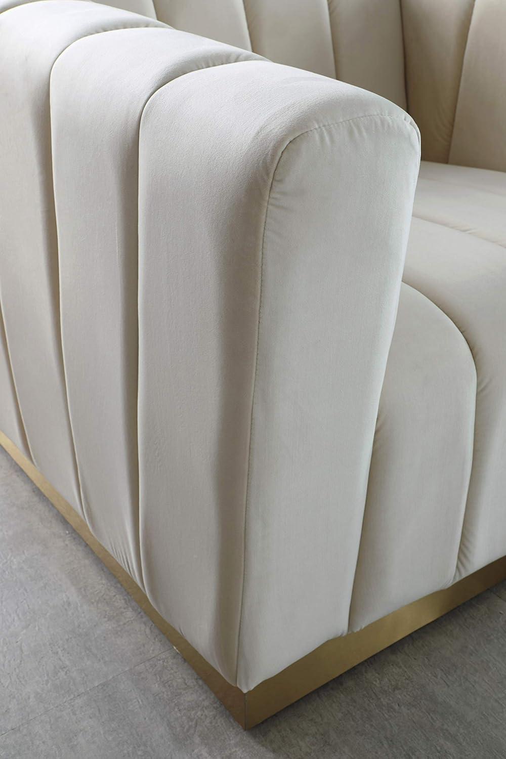 Meridian Furniture Marlon Black Velvet Sofa