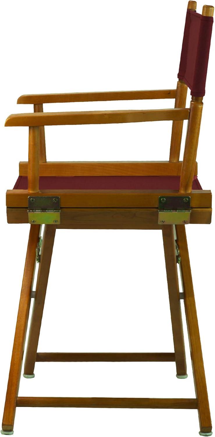 "18" Director's Chair Honey Oak Frame-Burgundy Canvas"