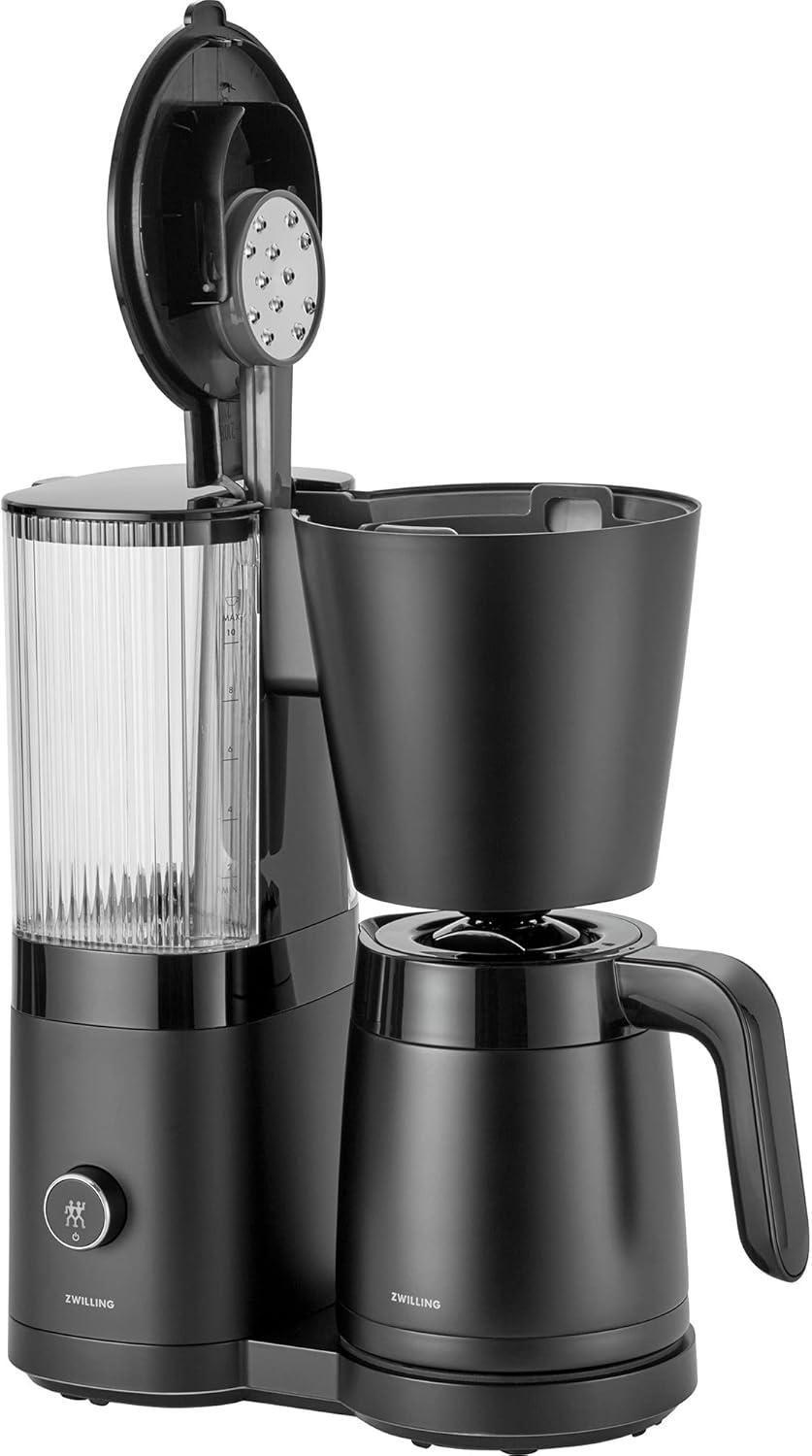 Enfinigy 10-Cup Black Stainless Steel Programmable Drip Coffee Maker