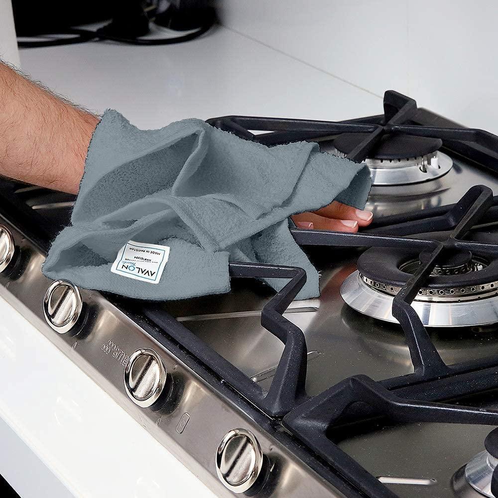 Avalon Towels Terry Bar Mop Towels (Value Pack of 60) Size 16"x19" – Absorbent and Durable, Multipurpose Cleaning Rags, Cotton Cleaning Cloths, Terry Cloth Rags, Reusable Shop Rag