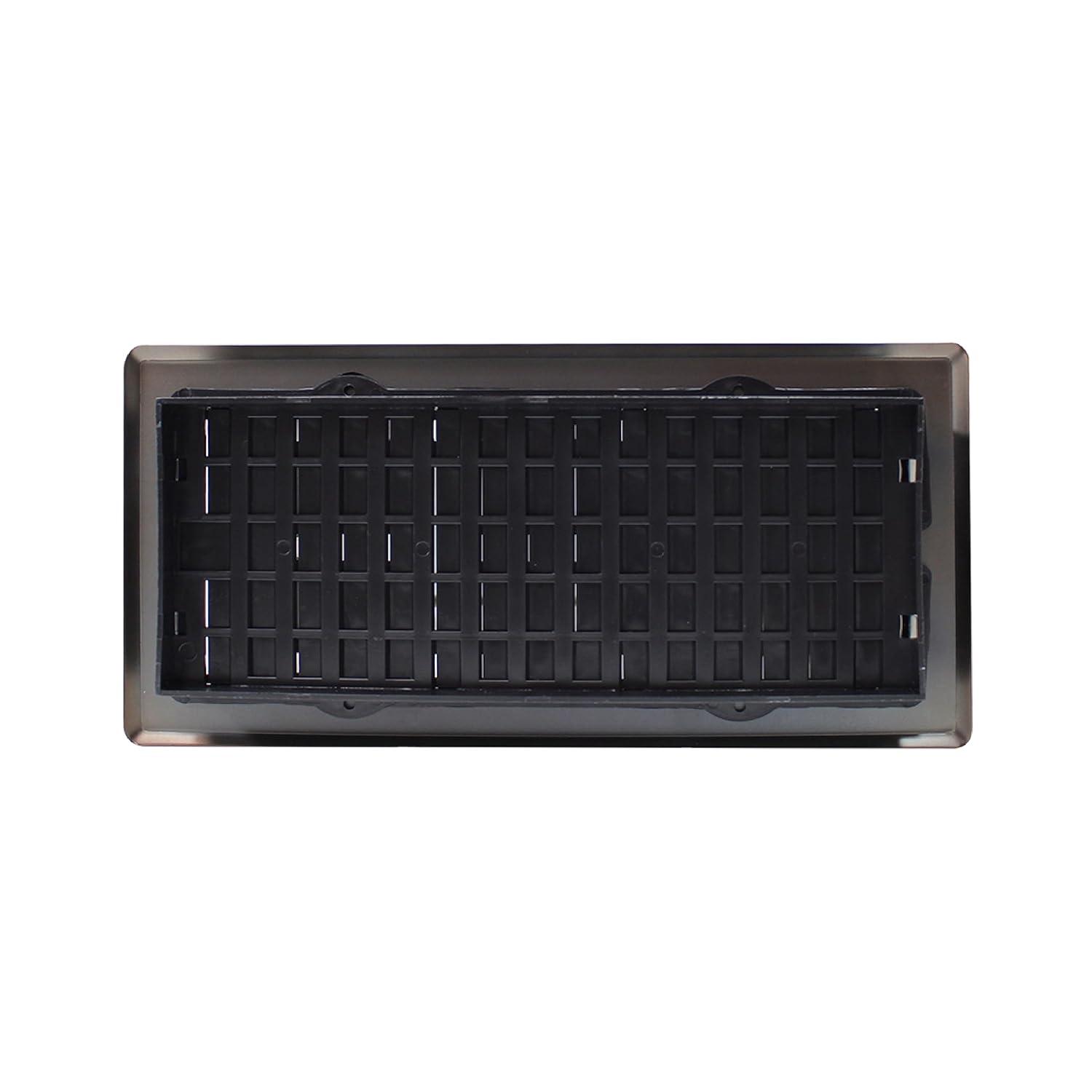 Decor Grates AJH410-RB Oriental Floor Register, 4x10 Inches, Rubbed Bronze Finish