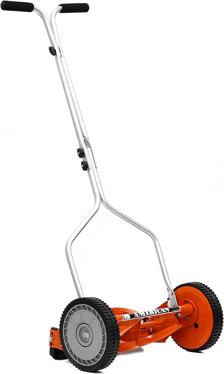 16 in. 5-Blade Manual Walk Behind Reel Lawn Mower, Grass Catcher Included