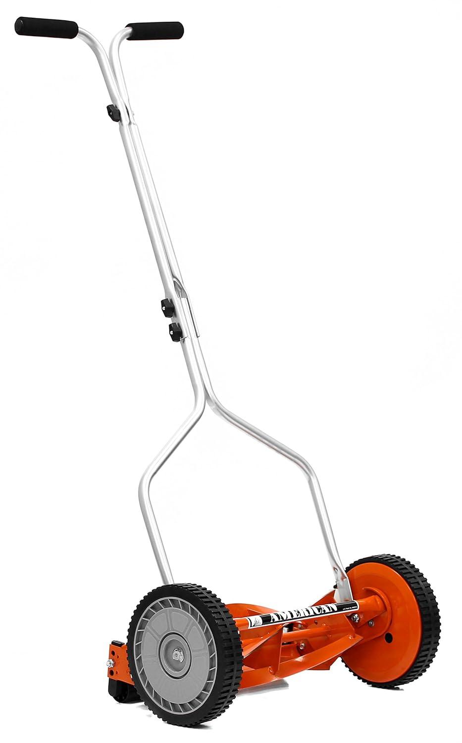 16 in. 5-Blade Manual Walk Behind Reel Lawn Mower, Grass Catcher Included