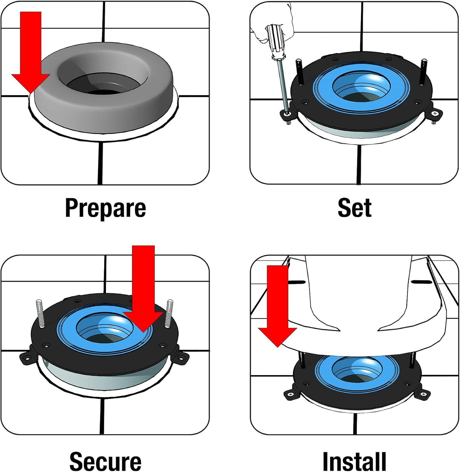 Danco Hydroseat Toilet Flange Repair Kit, New (10672X)