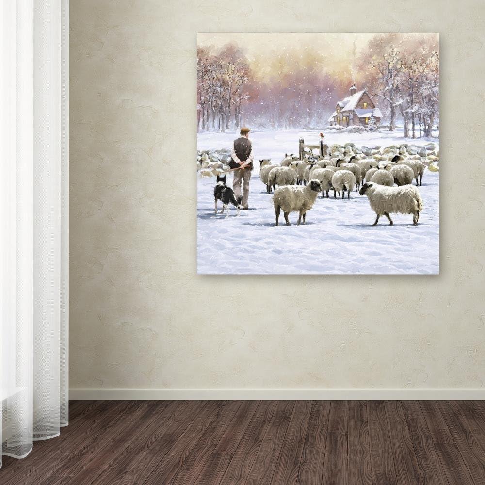 Trademark Fine Art 'Sheep Shepherd' Canvas Art by The Macneil Studio