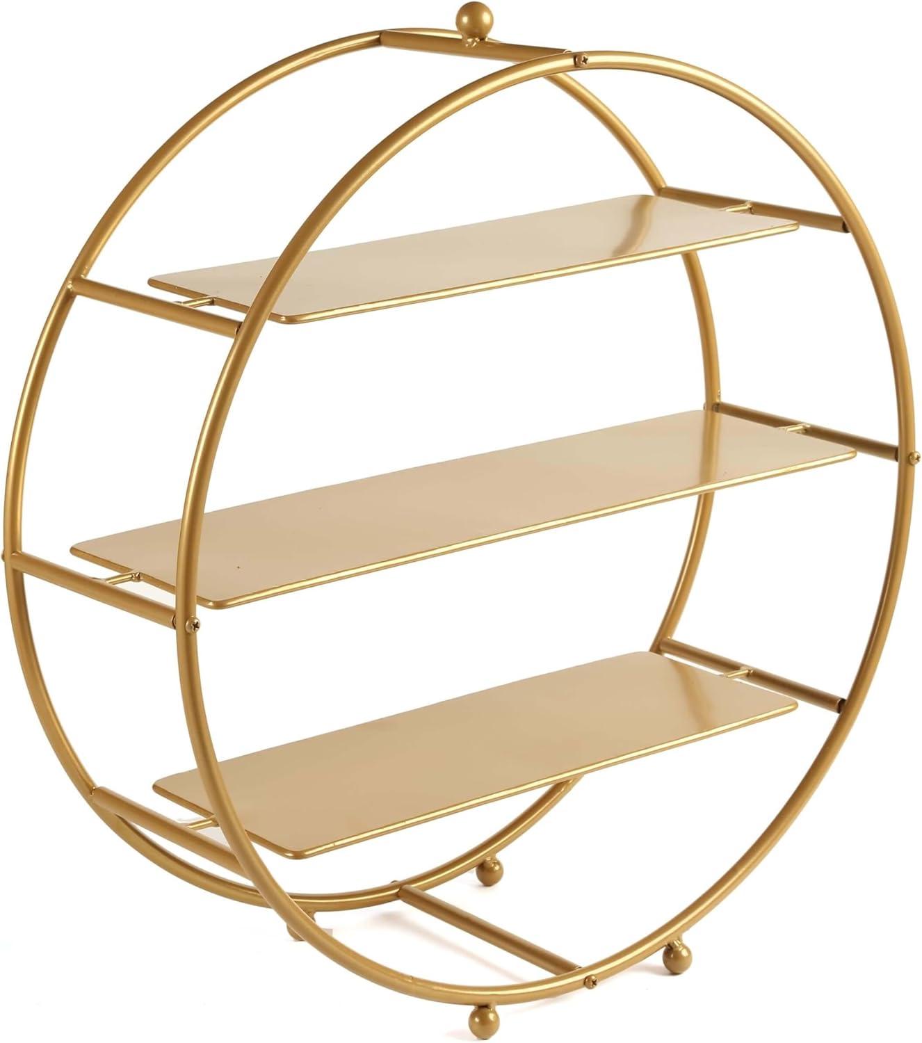 Efavormart 21" Gold Metal Tiered Cupcake Stand 3 Tier Dessert Stand Cupcake Holder