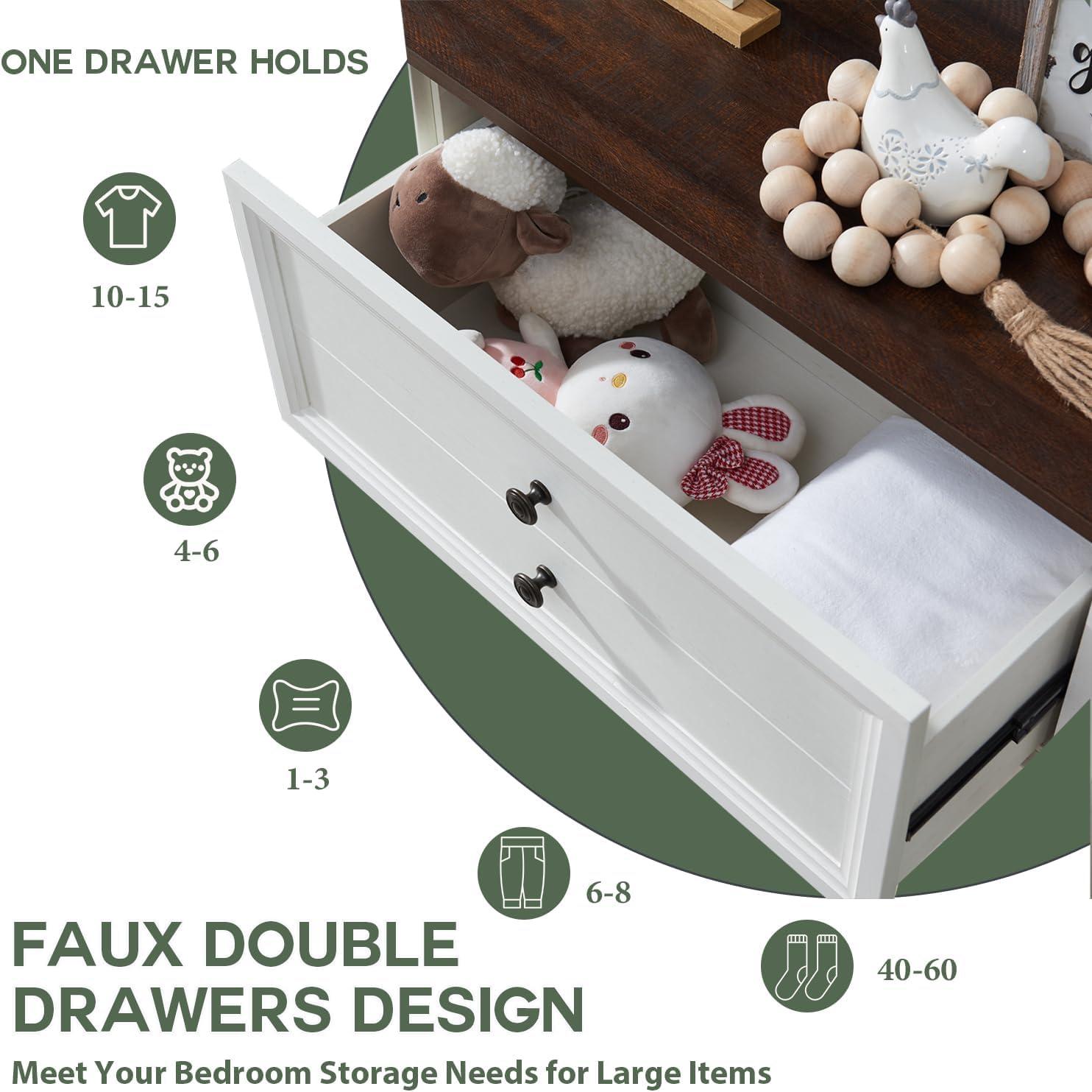 Winston Porter Nadra 4 Drawer Dresser for Bedroom, Chest of Drawers Organizer Storage, Farmhouse Wood Rustic Tall Dresser