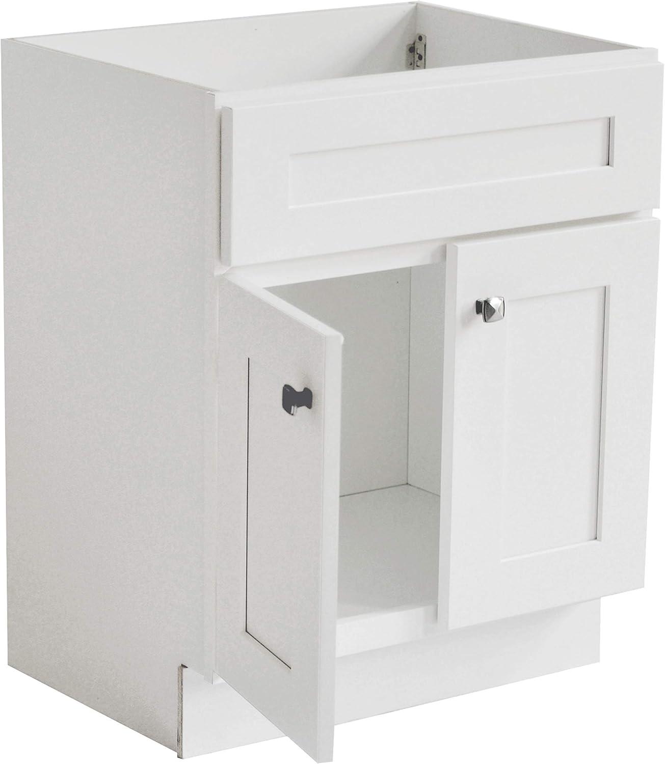 Brookings 24 Inch Bathroom Vanity, Ready to Assemble, Solid Wood, Sherwin Williams – Design House, 587063