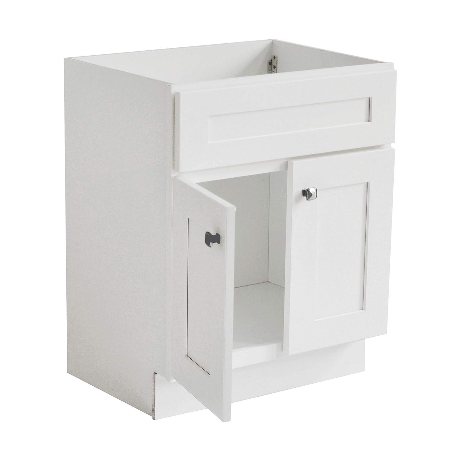 Design House Brookings 24 Inch Bathroom Vanity, Ready to Assemble, Solid Wood, Sherwin Williams – Design House, 587063