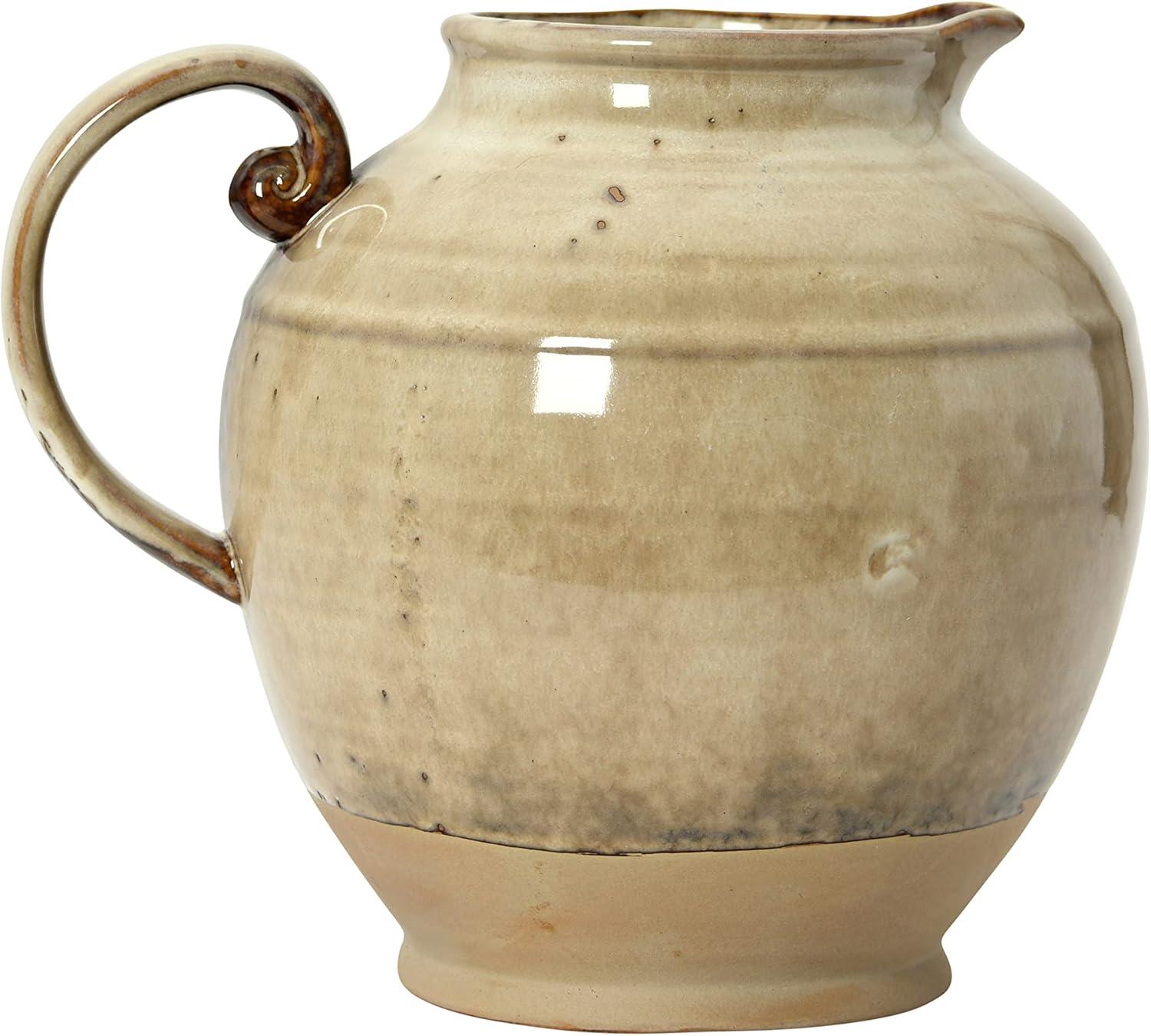 Creative Co-Op Stoneware Pitcher, Reactive Glaze