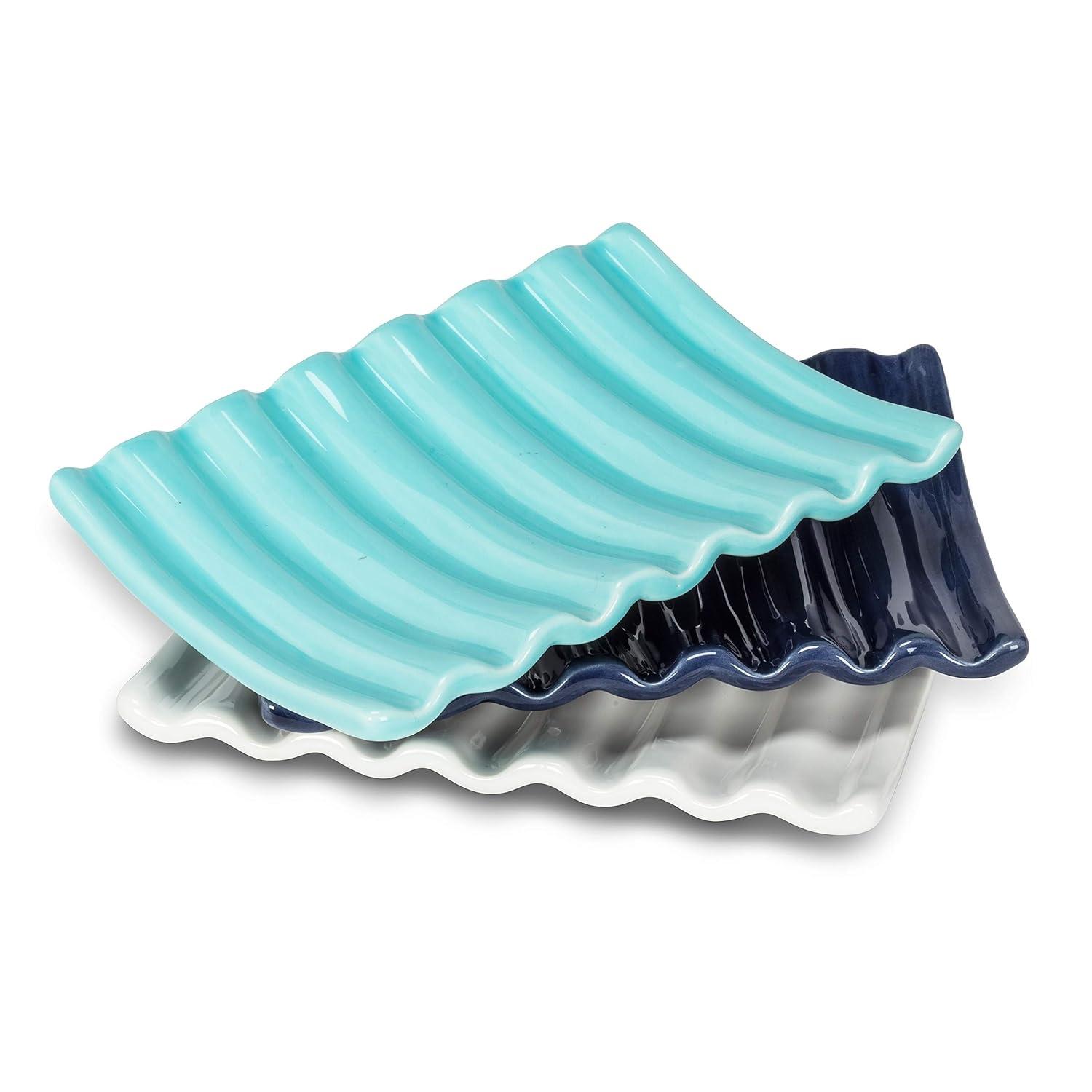 Abbott Collection 27 Ridged Soap Dish-Wht-5" L, 5.25 inches L, White