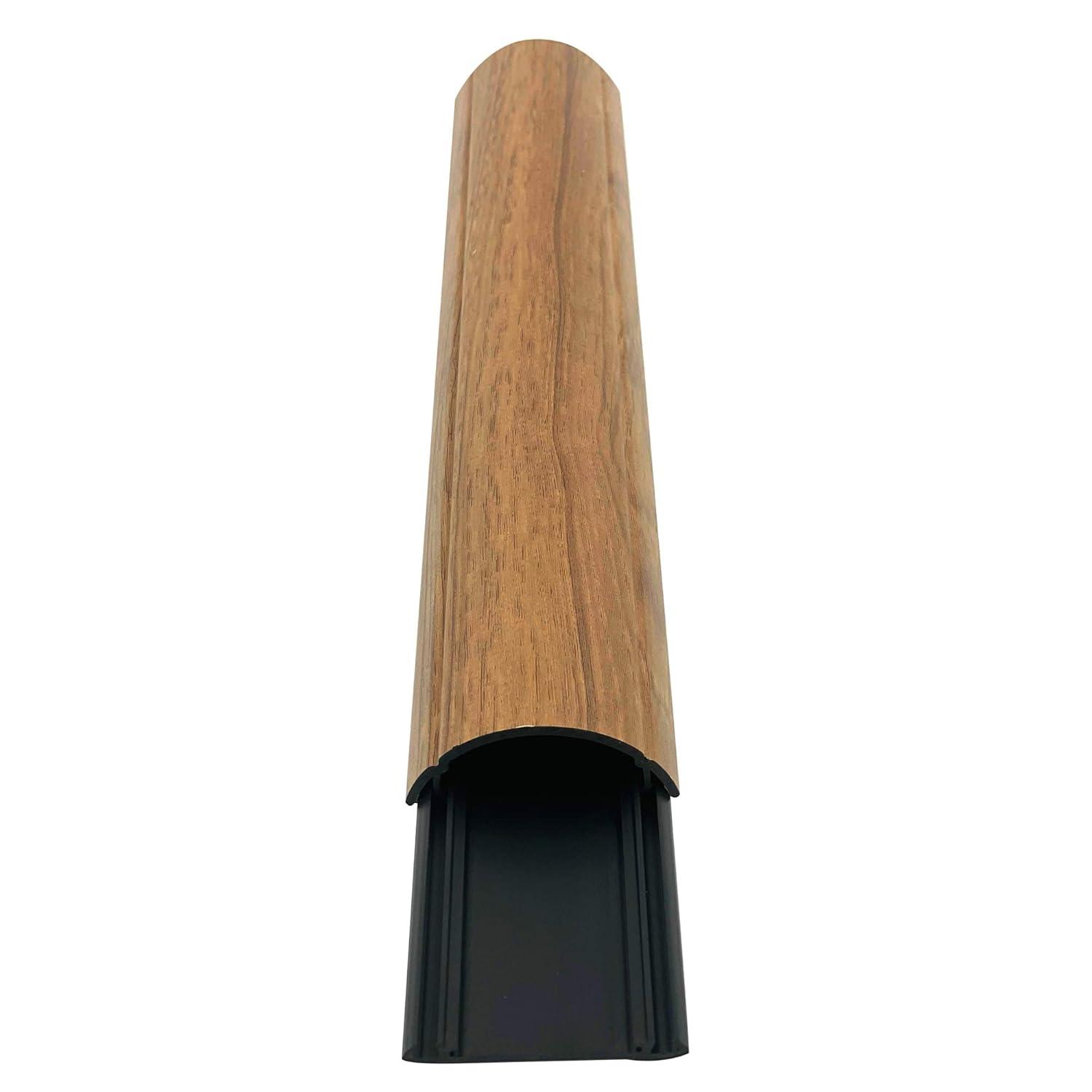 Large Premium Cable Shield Floor Cord Cover | Length: 16" | Color: Medium Oak | 3 Pack