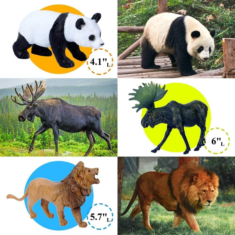 12-Piece Realistic Jumbo Safari Animal Figurine Playset