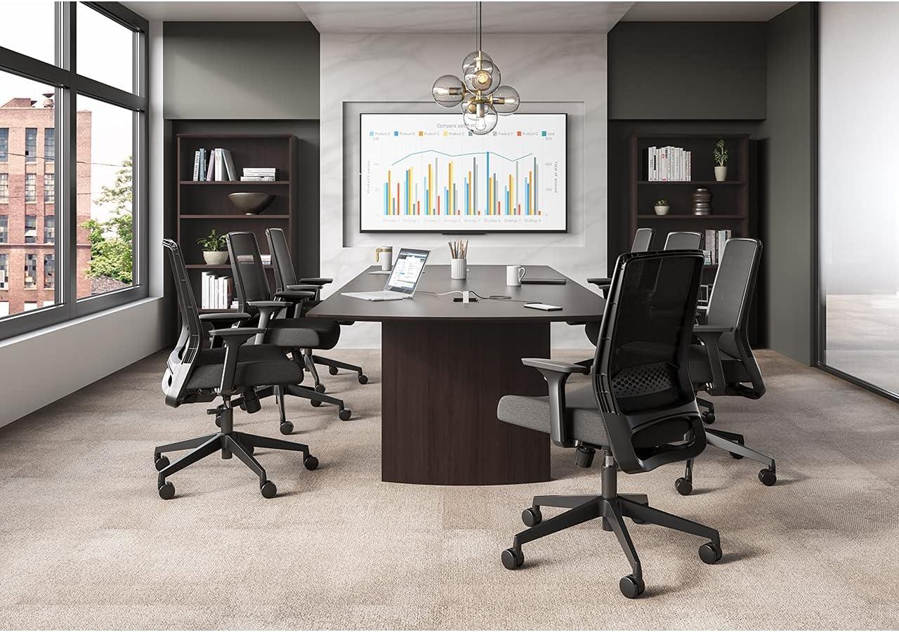 Black Mesh High Back Swivel Task Chair with Adjustable Arms