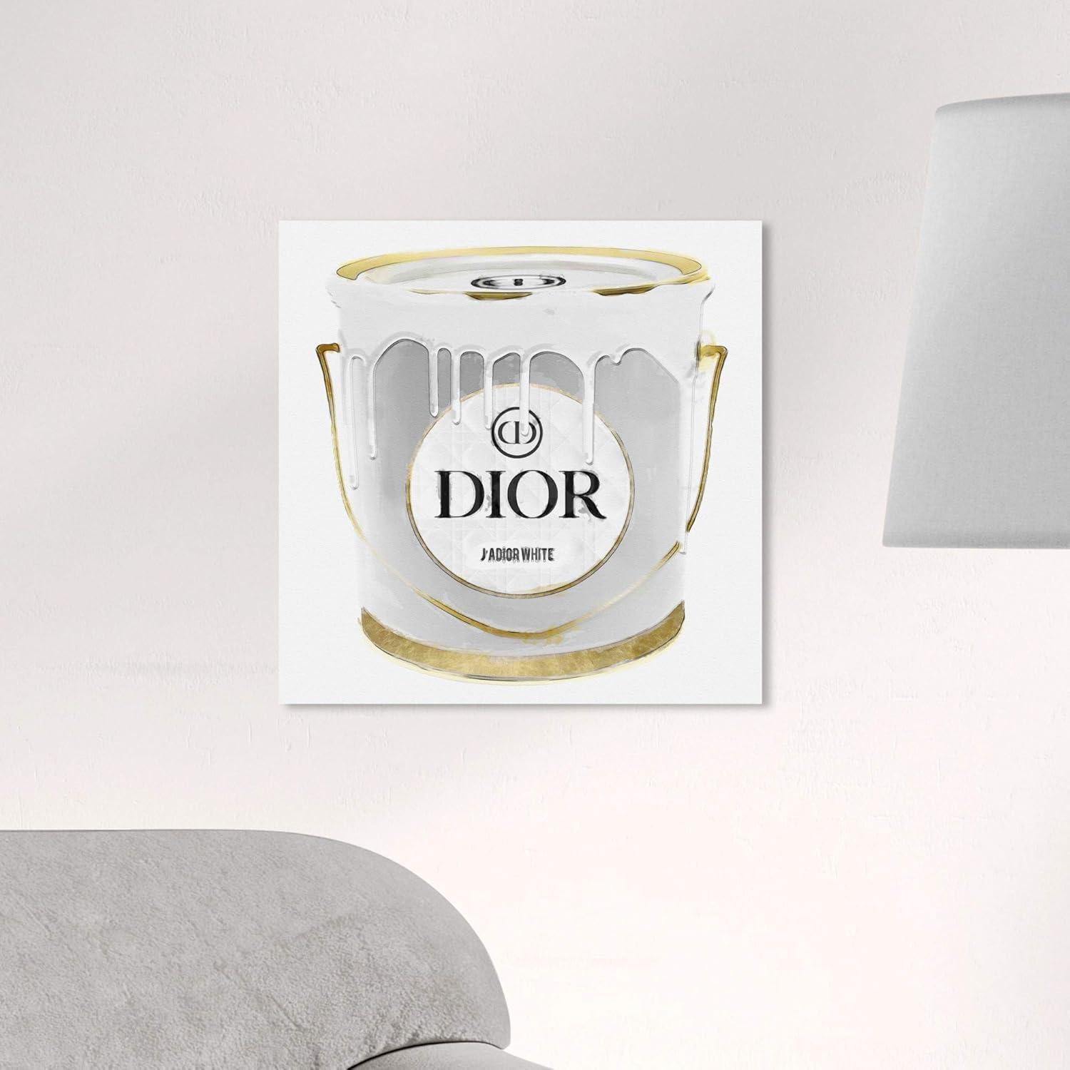 Oliver Gal Prints " Fashion And Glam All White Paint Can, Glam White "
