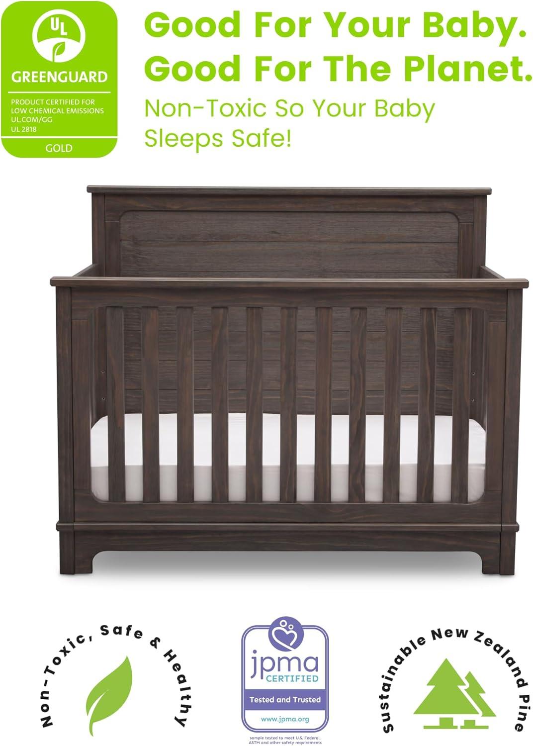 Simmons Kids' Slumbertime Monterey 4-in-1 Convertible Crib