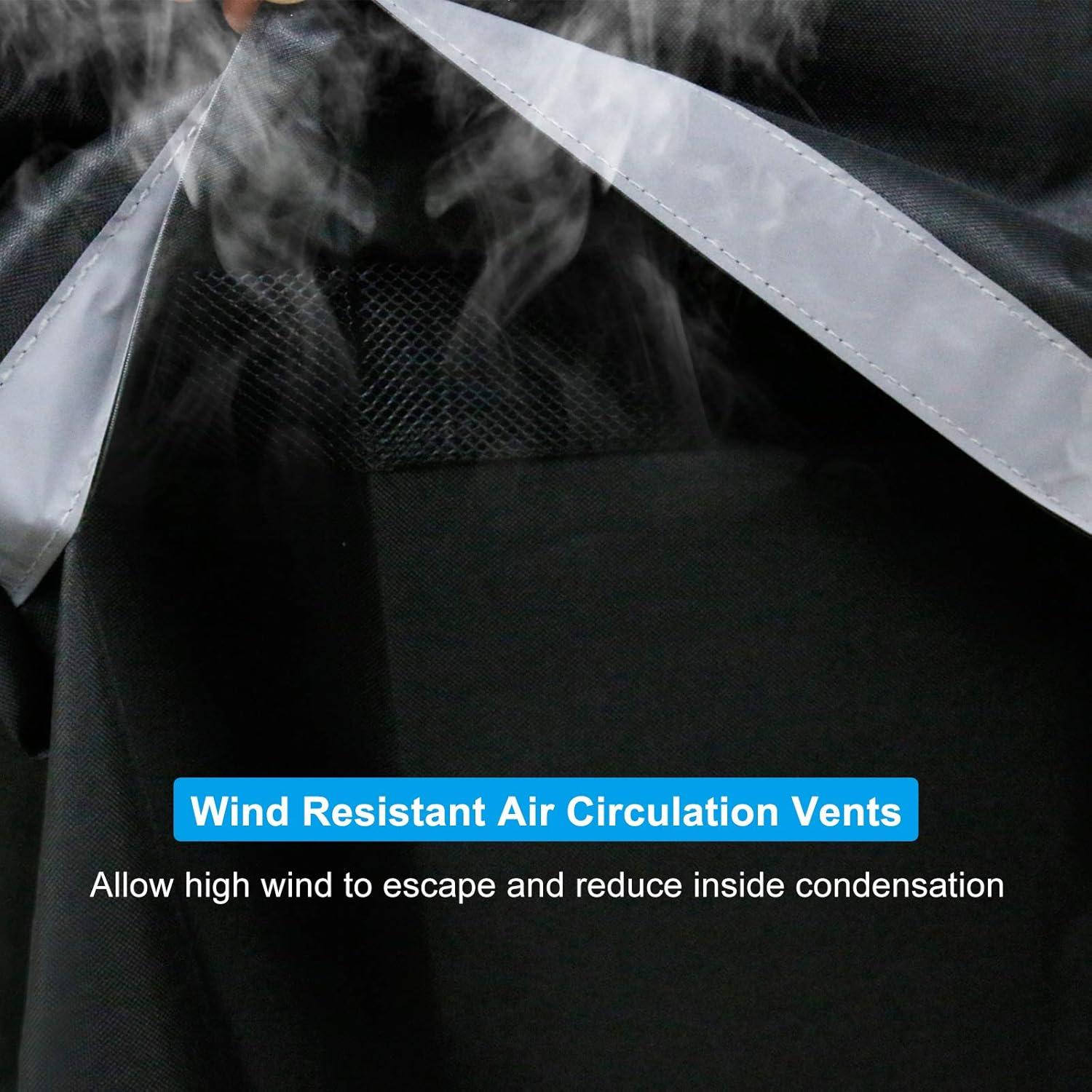 Grisun PS9900 Grill Cover for Smoke Hollow Gas/Charcoal Grill, Pit Boss Memphis Ultimate Grill GC7000 DG1100S 4in1 Combo Grill, Pit Boss KC Combo Platinum Series Heavy Duty and Waterproof Grill Cover