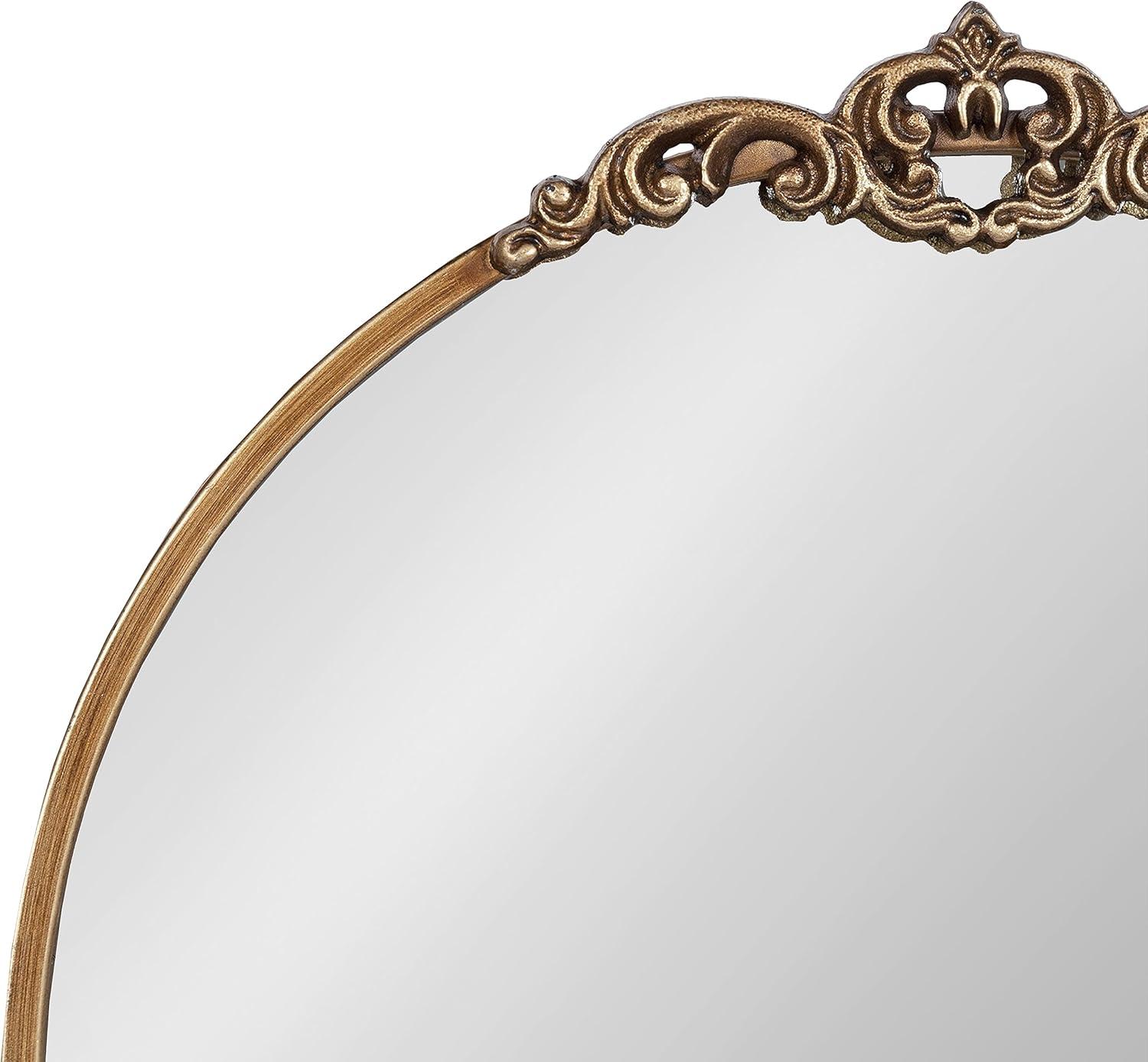 Kate & Laurel All Things Decor Myrcelle Arched Wall Mirror with Shelf