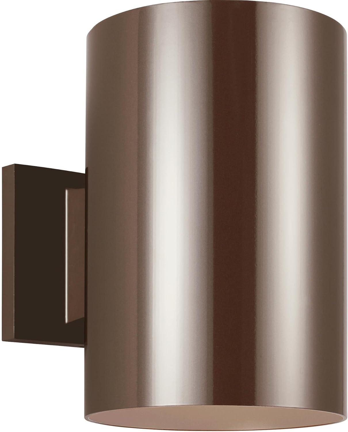 Bronze Large Cylinder LED Outdoor Wall Lantern