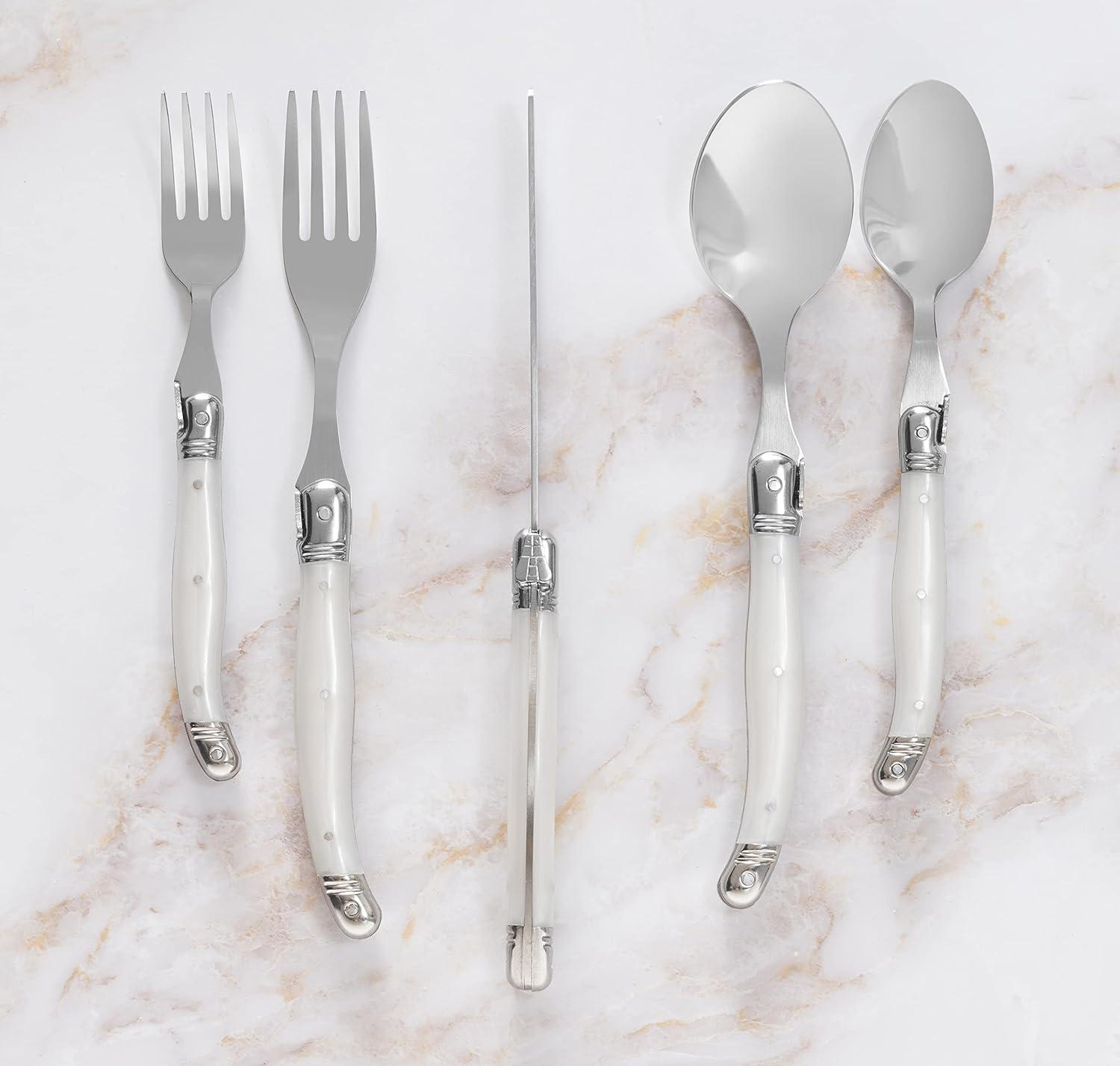 French Home Laguiole 20 Piece Stainless Steel Flatware Set, Service for 4 (Set of 20)