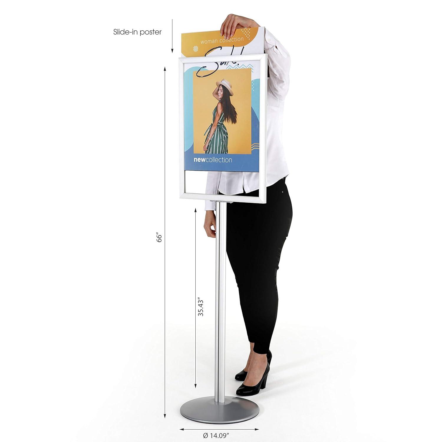 Aluminum Pedestal Sign Holder Stand
