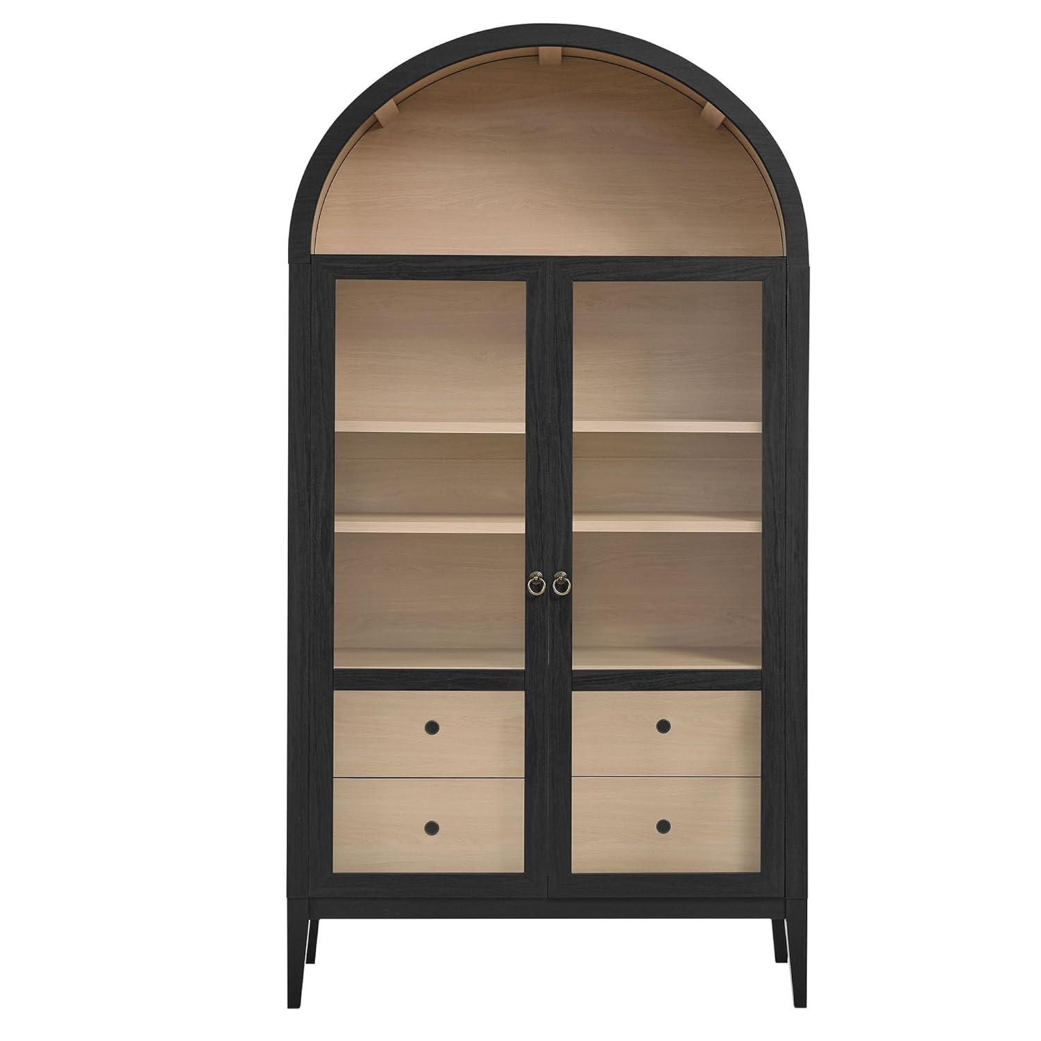 Modway Nolan 74" Tall Arched Storage Display Cabinet