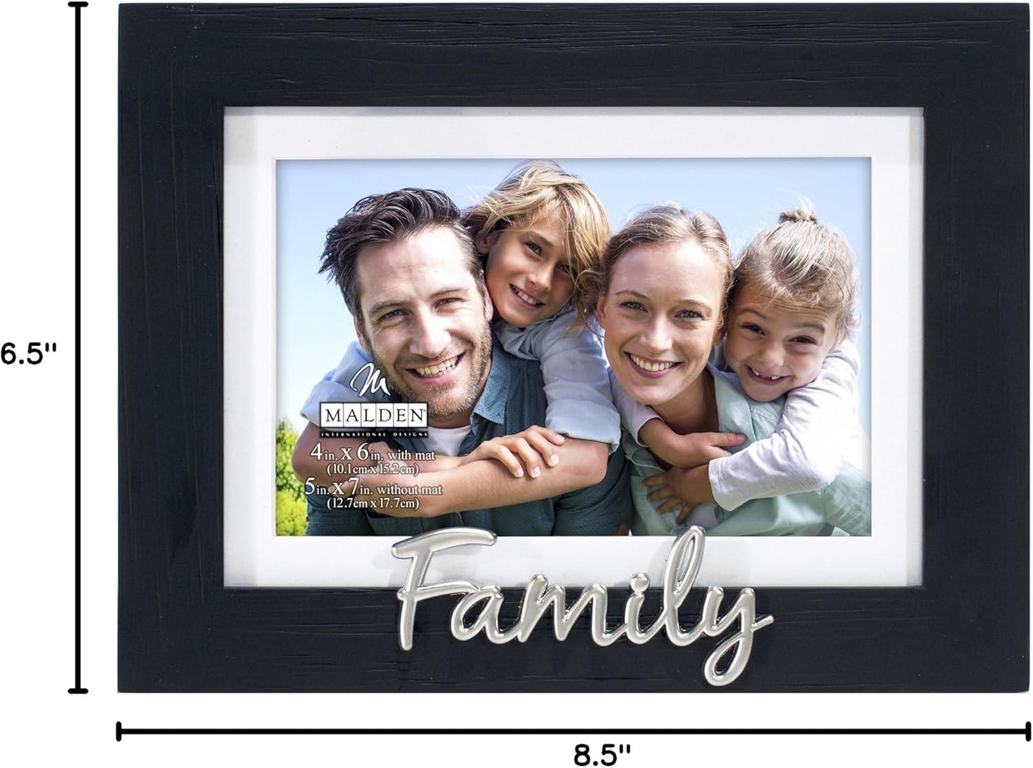 Malden 4" x 6" Glass Wall Mounted Frames, Black