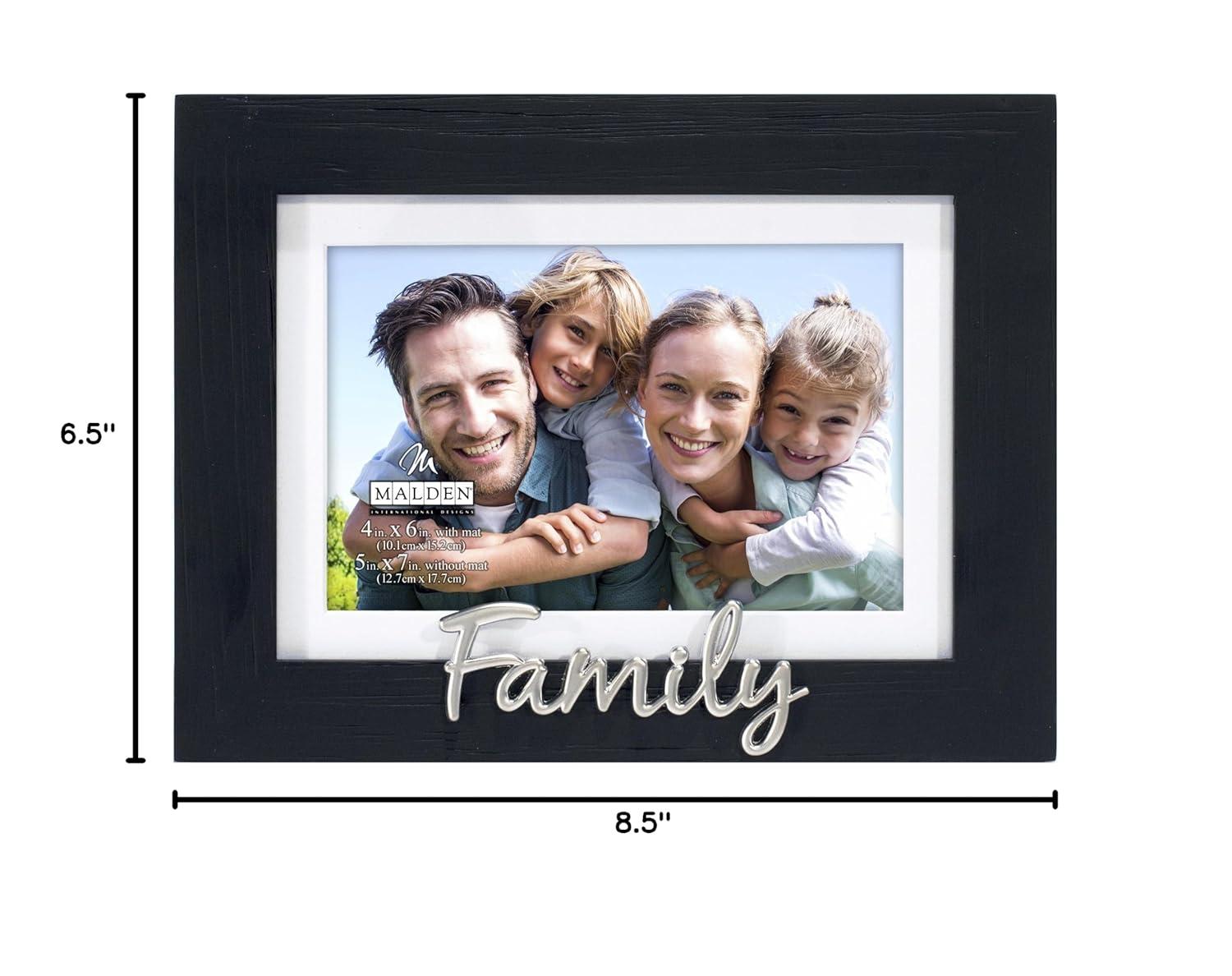 Malden 4" x 6" Glass Wall Mounted Frames, Black