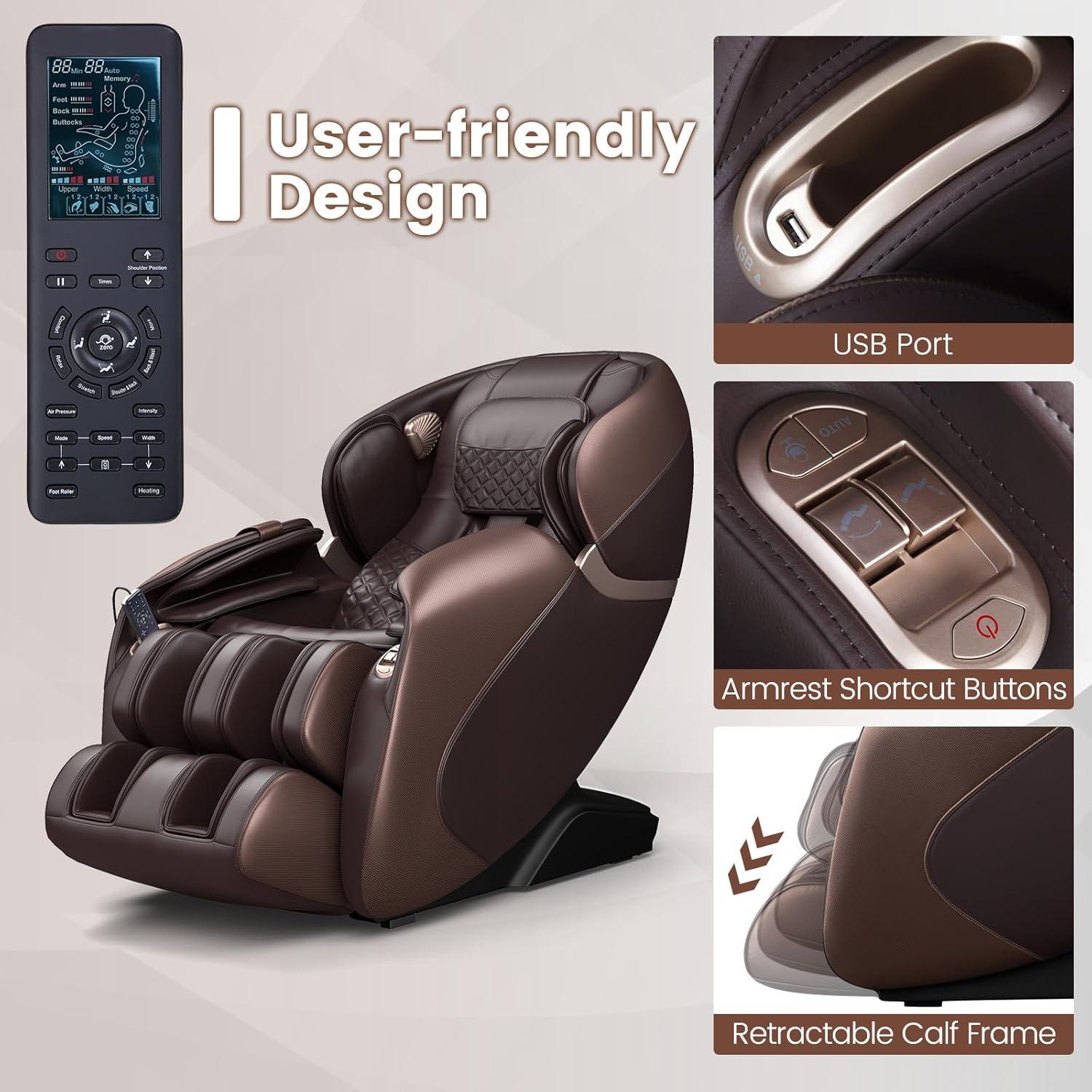 Upholstered Heated Massage Chair