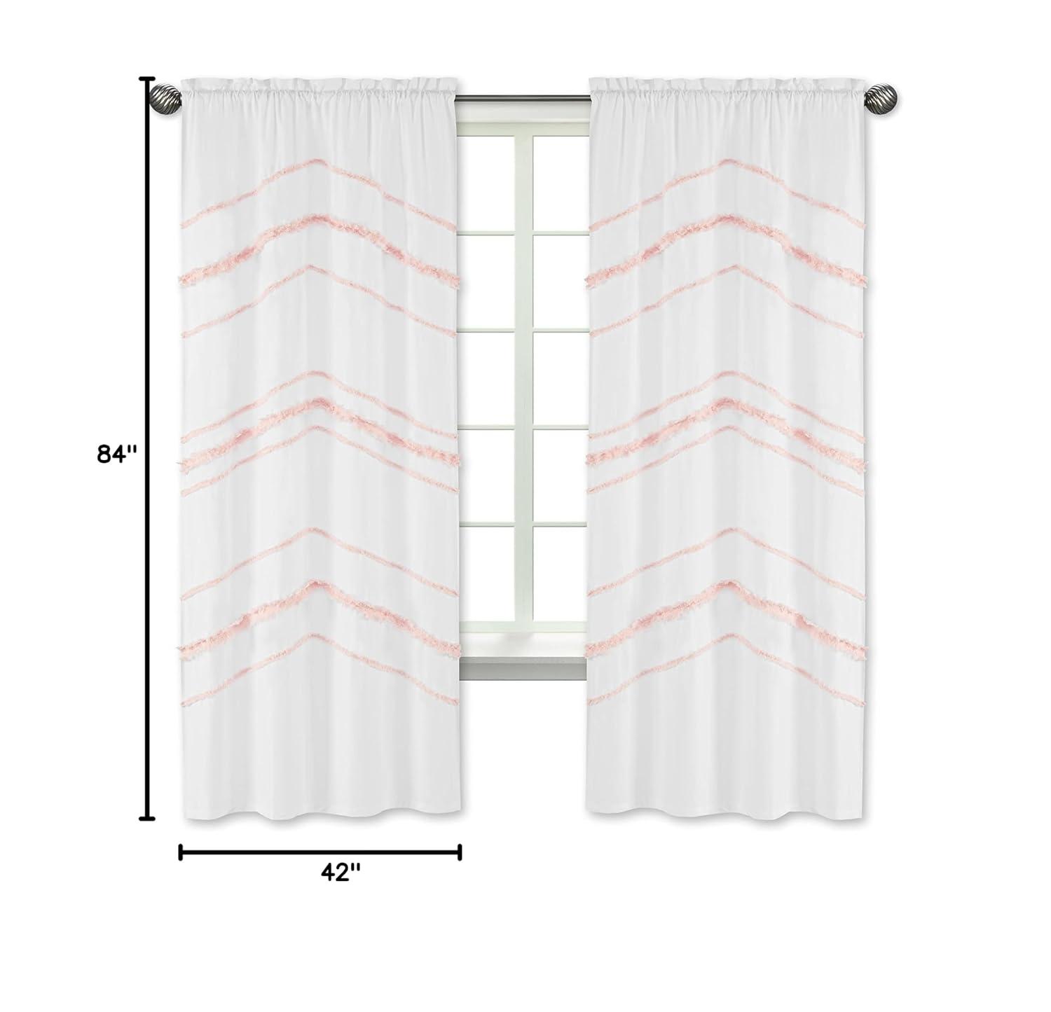 Sweet Jojo Designs Boho Fringe Semi-Sheer Rod Pocket Curtain Panels (Set of 2) by Sweet Jojo Designs (Set of 2)