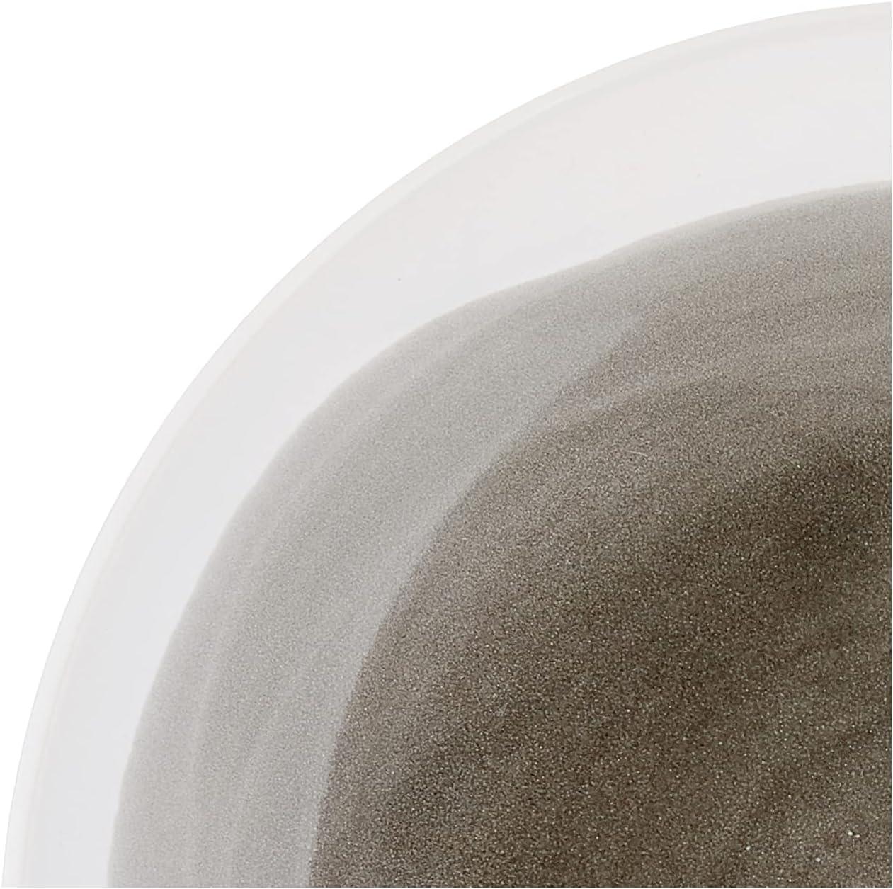 American Atelier, Charcoal and White, Round, Stoneware Dinnerware Set, 16-Piece