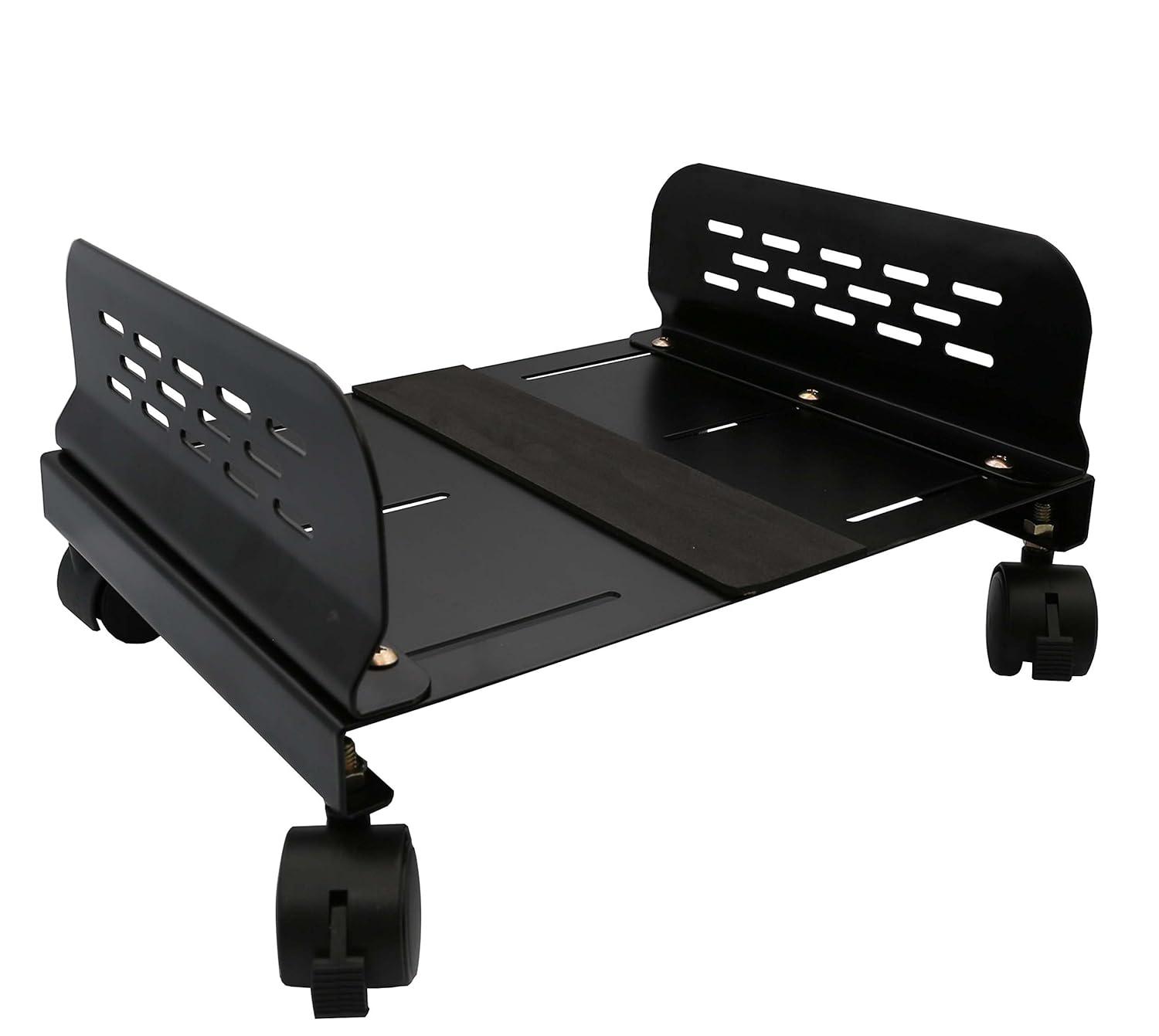 Syba SY-ACC65079 Metal Mobile Desktop Tower Computer Rolling Stand with Adjustable Width and Caster Wheels