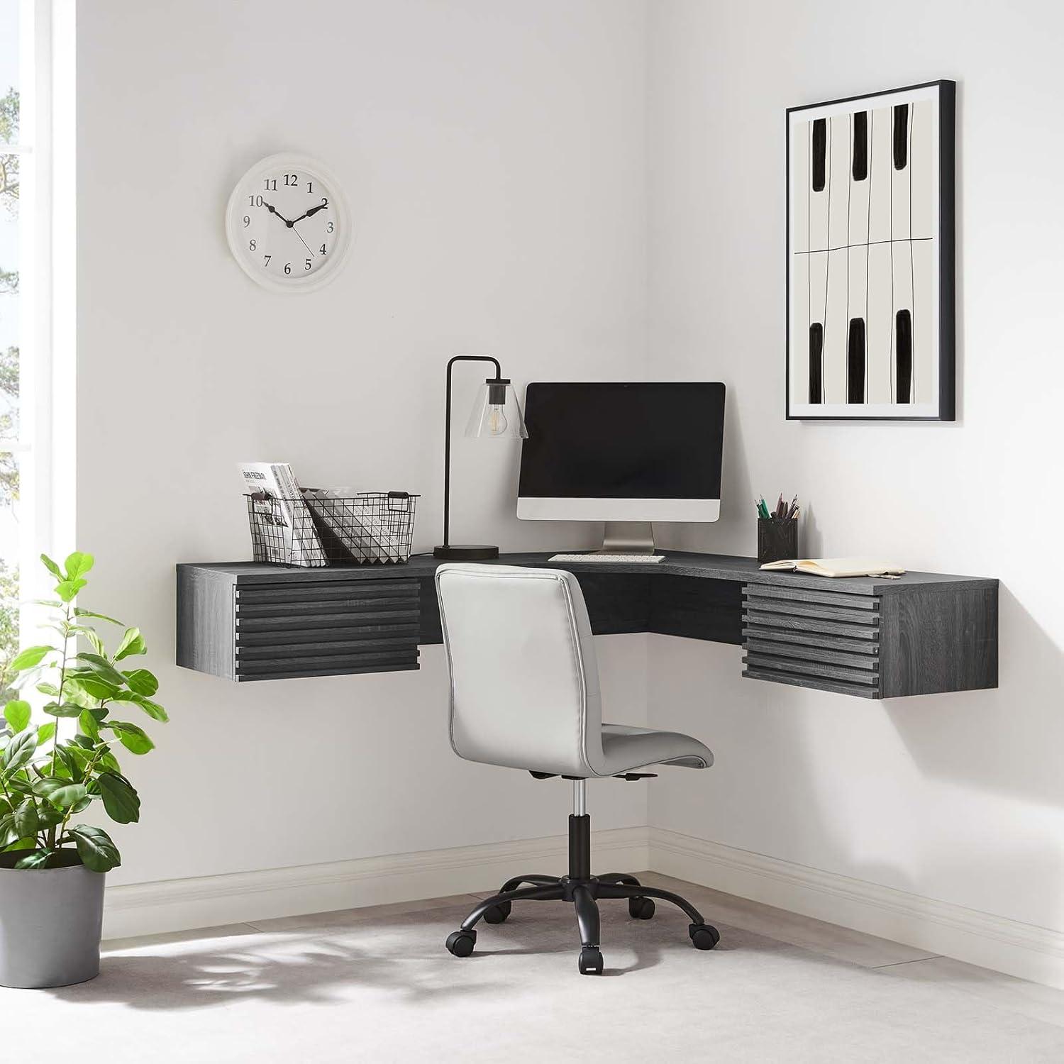 Modway Render Wall Mount Corner Office Desk