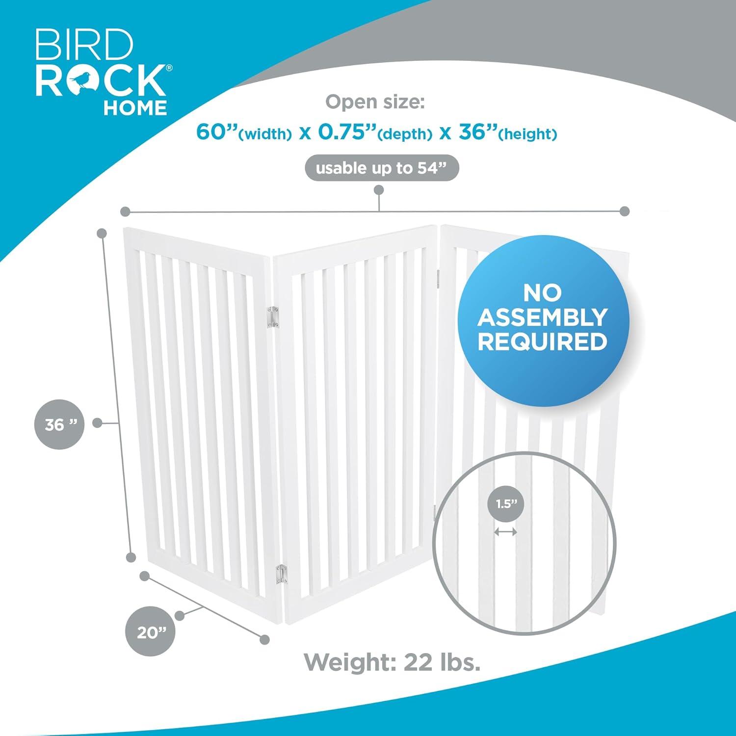 BirdRock Home Wood Free Standing Pet Gate
