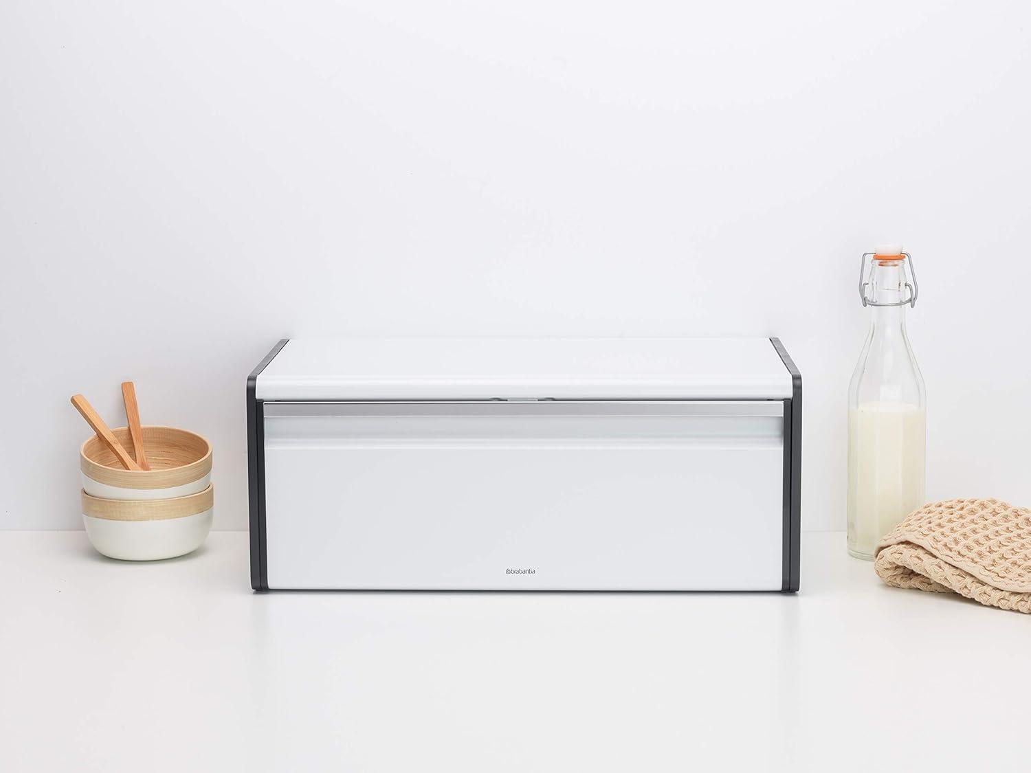Brabantia Fall Front Bread Box, White