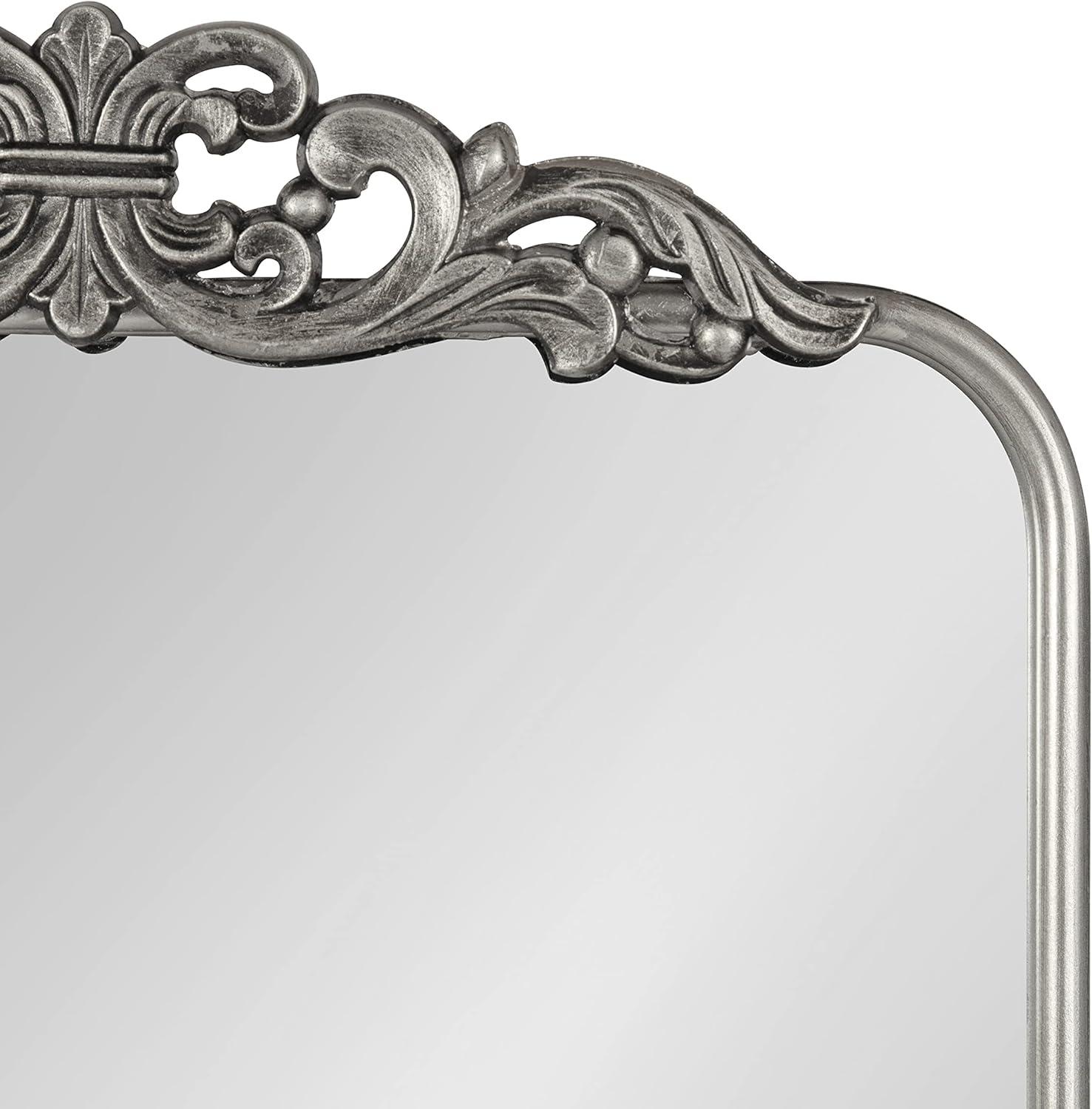 Kate and Laurel Laubry Ornate Framed Wall Mirror, 20x30, Silver