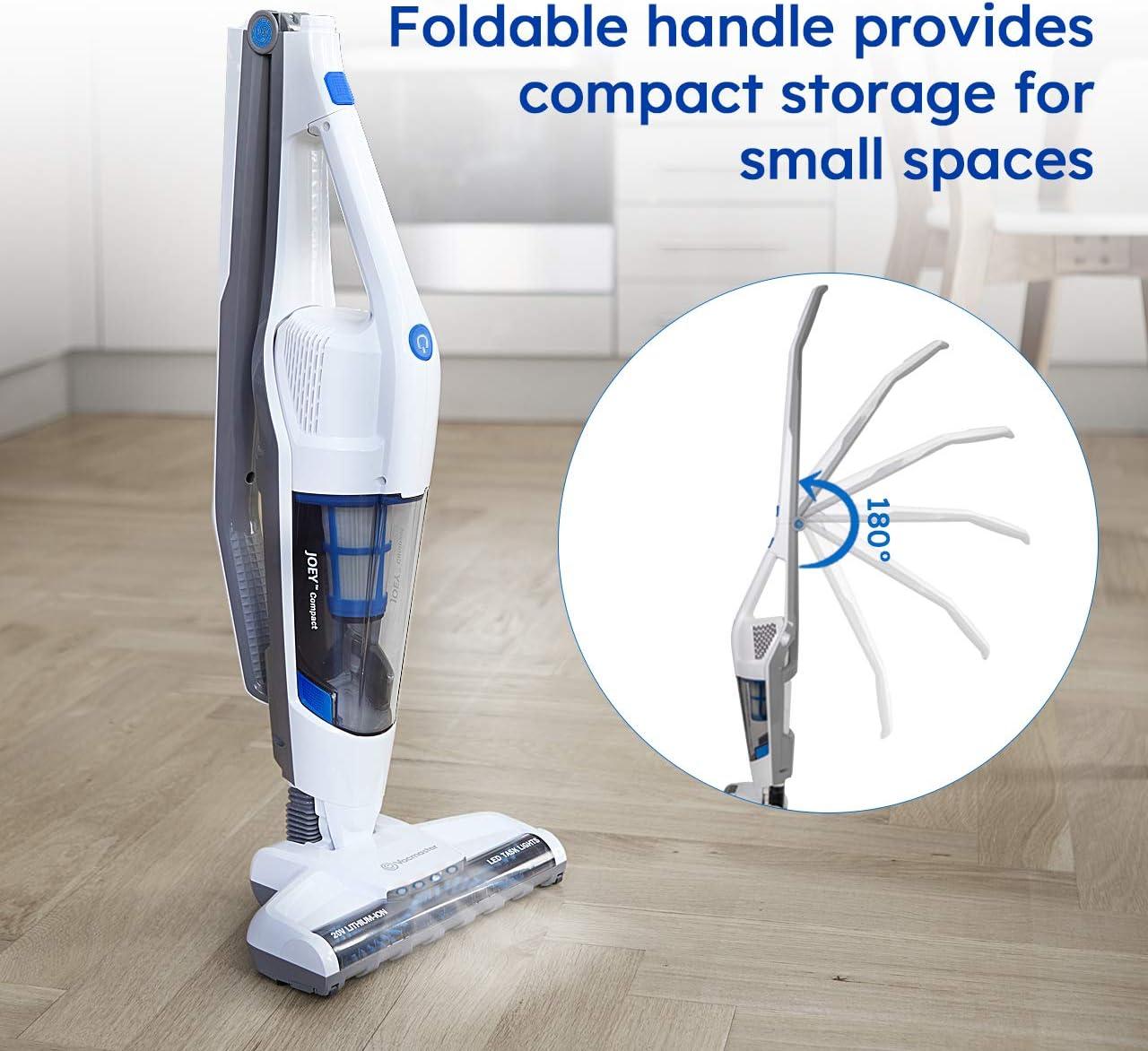 White Convertible Cordless Stick Vacuum with HEPA Filter