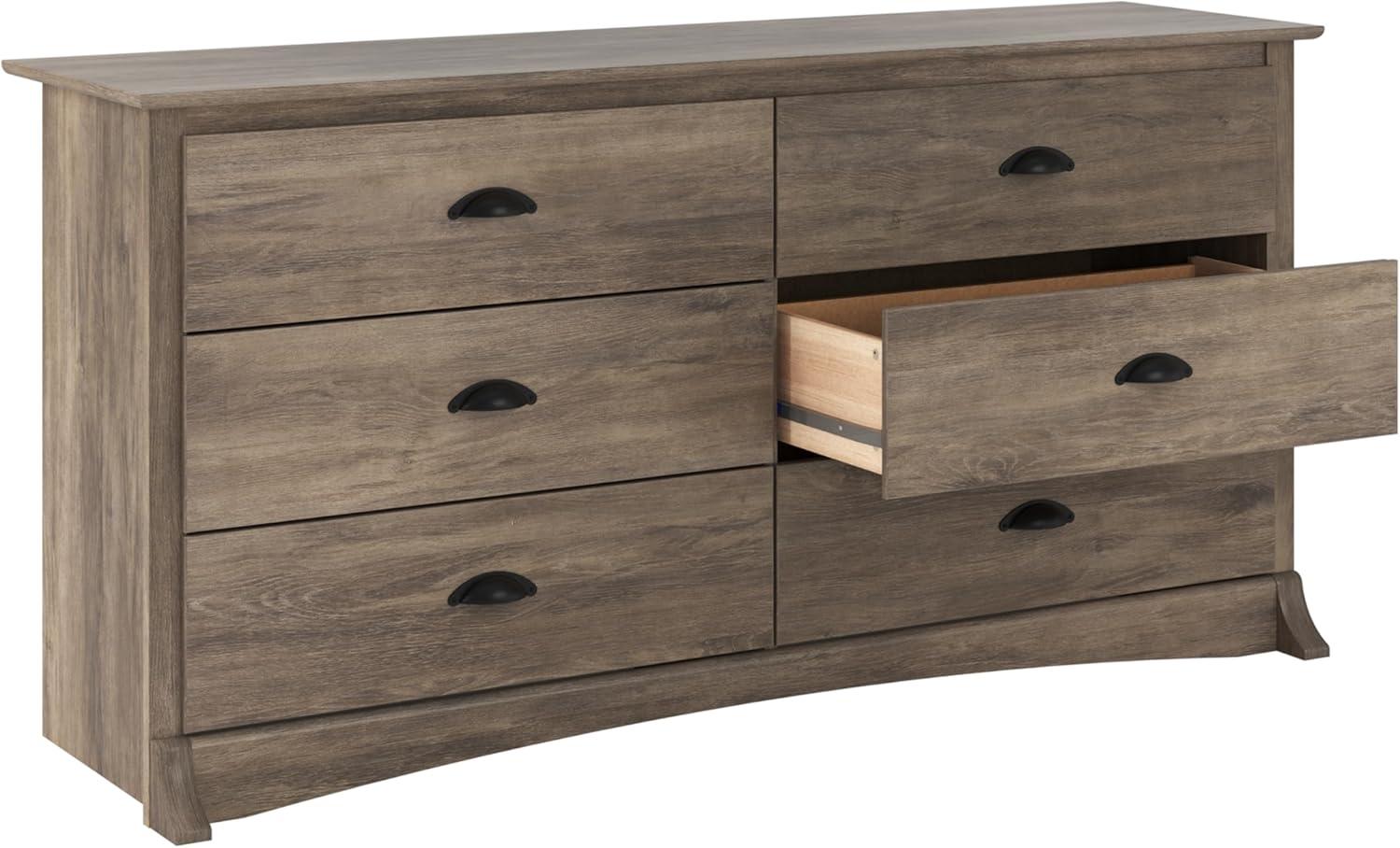 Salt Spring 6 Drawer Dresser Drifted Gray - Prepac