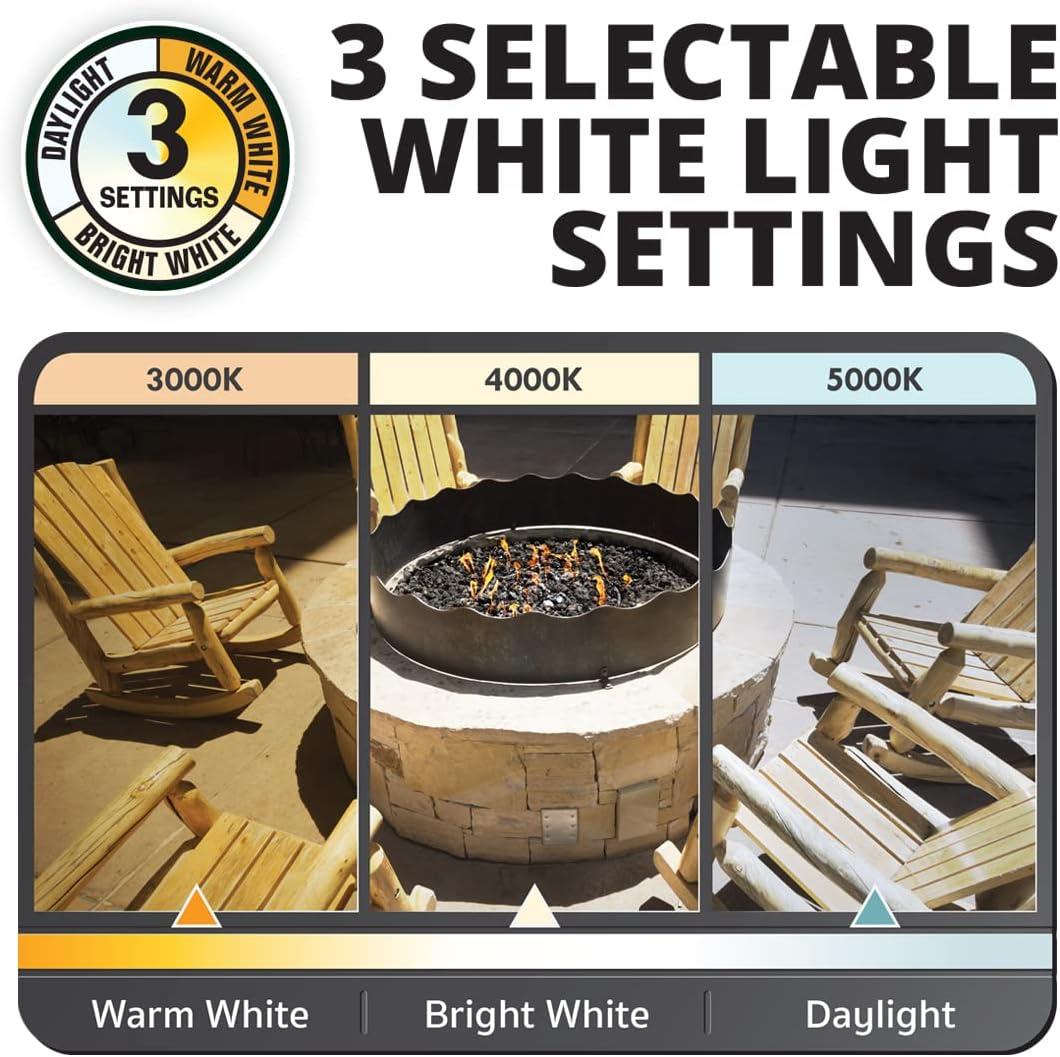 Good Earth Lighting Hyper Bright LED Motion Activated Security Flood - Bronze, 2000 or 7000 Selectable Lumens, 3000K/4000K/5000K Color Selectable Temperature, IP65 Rated