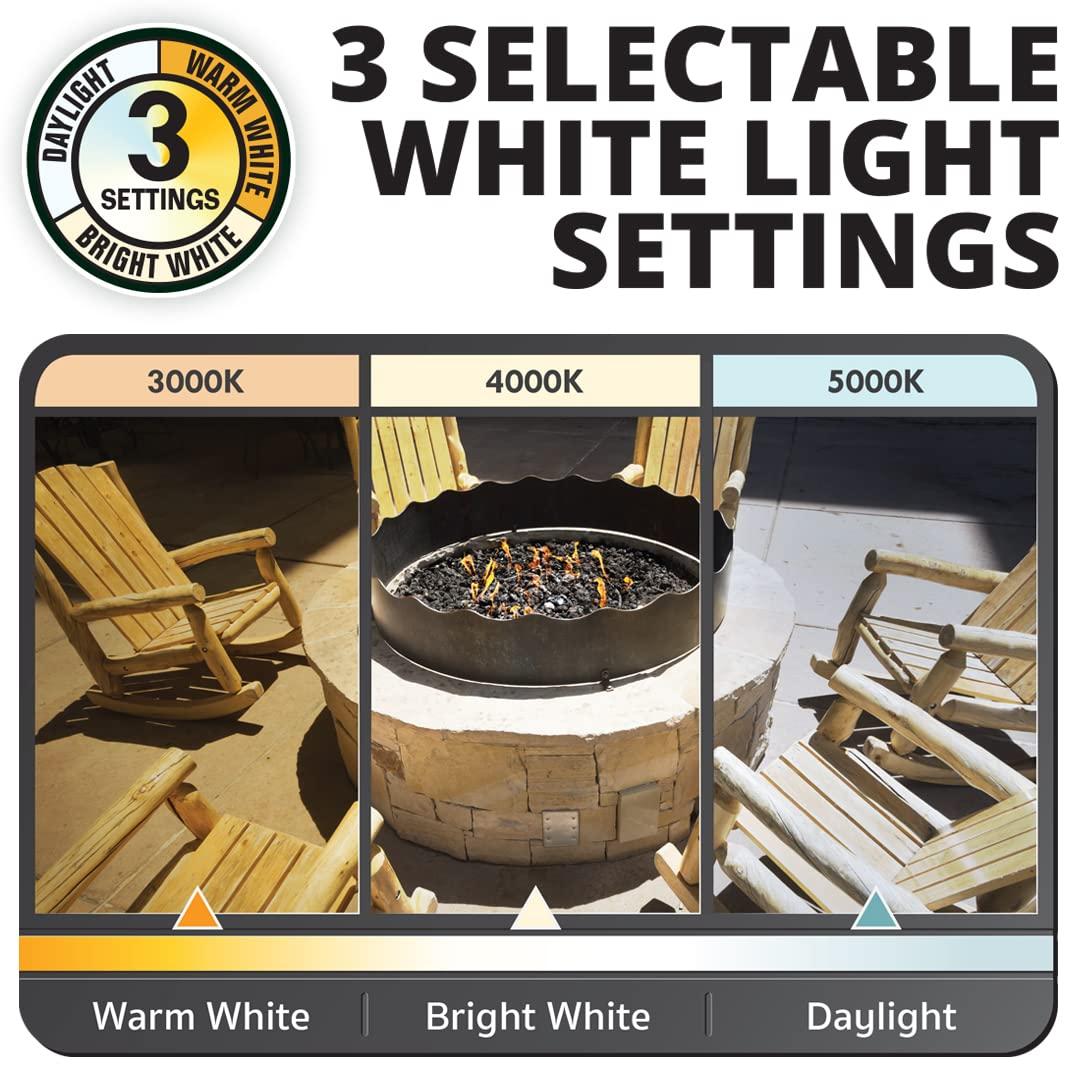 Good Earth Lighting Hyper Bright LED Motion Activated Security Flood - Bronze, 2000 or 7000 Selectable Lumens, 3000K/4000K/5000K Color Selectable Temperature, IP65 Rated