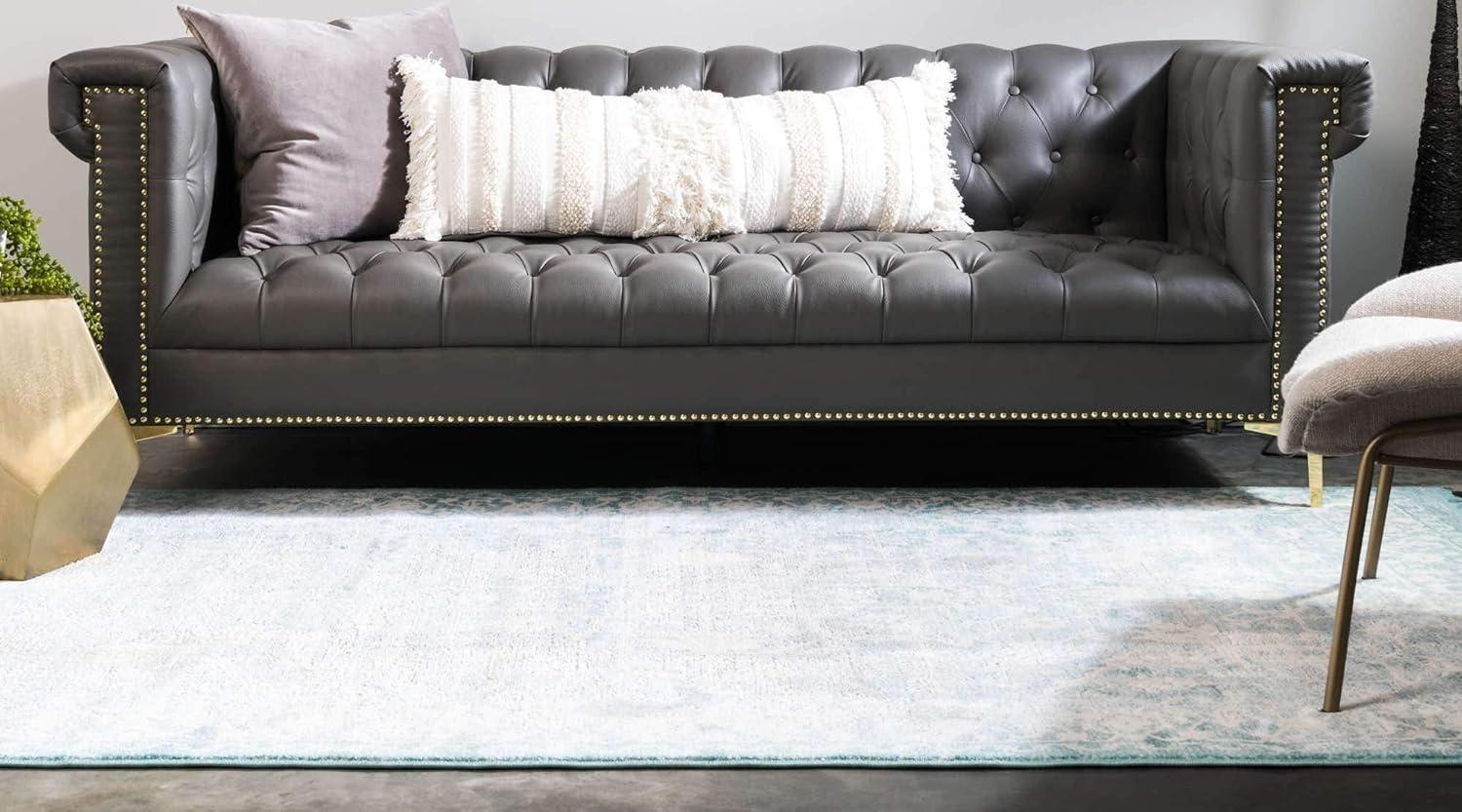 Unique Loom New Classical Collection Area Rug - Olympia (3' 3" x 5' 3" Rectangle Light Blue/Ivory)