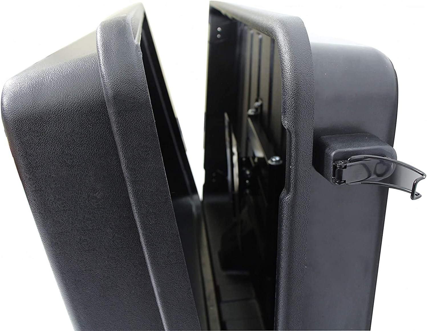 Black ABS Plastic Full-Motion Outdoor TV Enclosure with Wall Mount