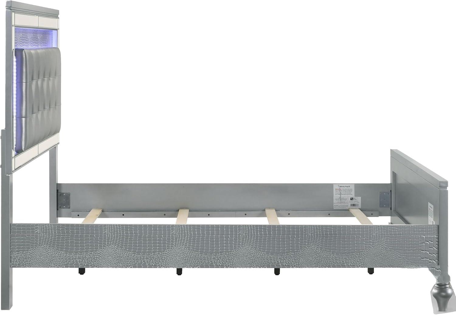Benjara Lee Upholstered Platform Bed
