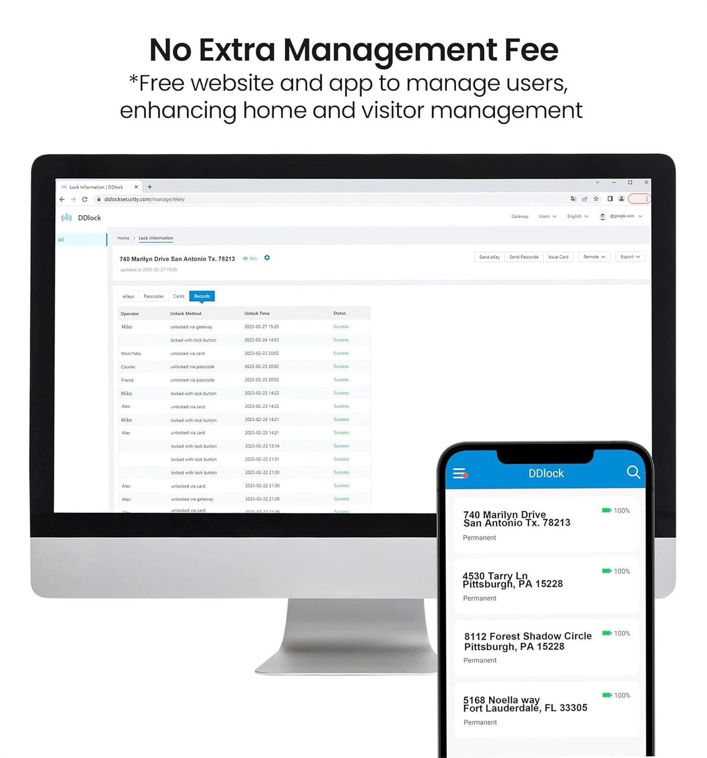 Veise VE07-L Fingerprint Smart Locks for Front Door with 2 Lever Handle Set, App Control, Keyless Entry, Electronic Digital Keypad Deadbolt, Auto Lock, Waterproof, Easy to Install, Matte Black